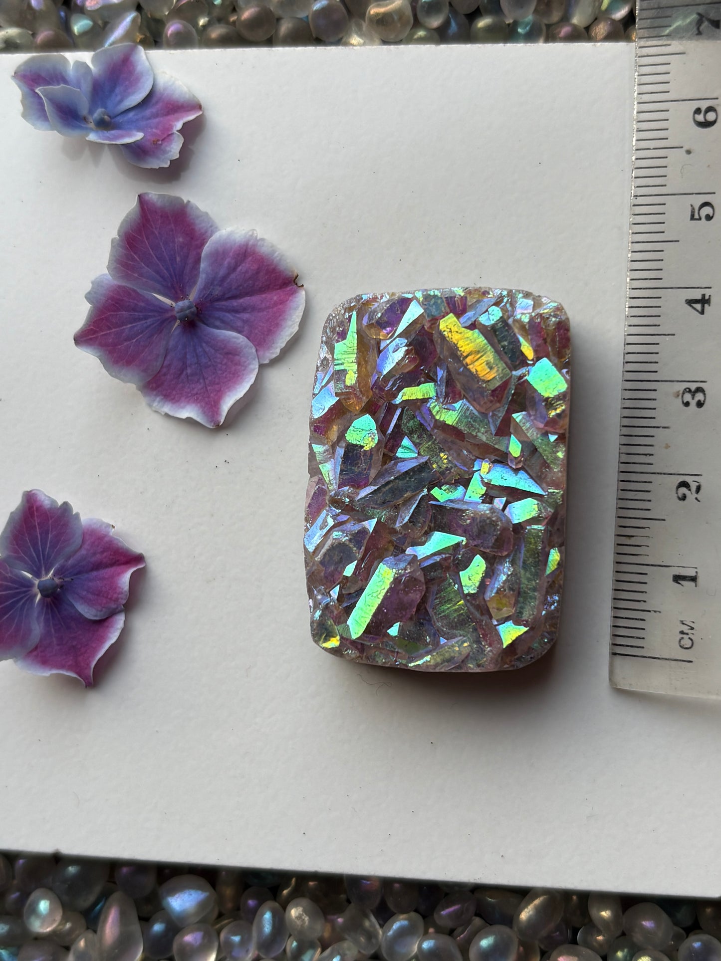 Aura Amethyst Crystal Gemstone Rectangular Cluster (3)