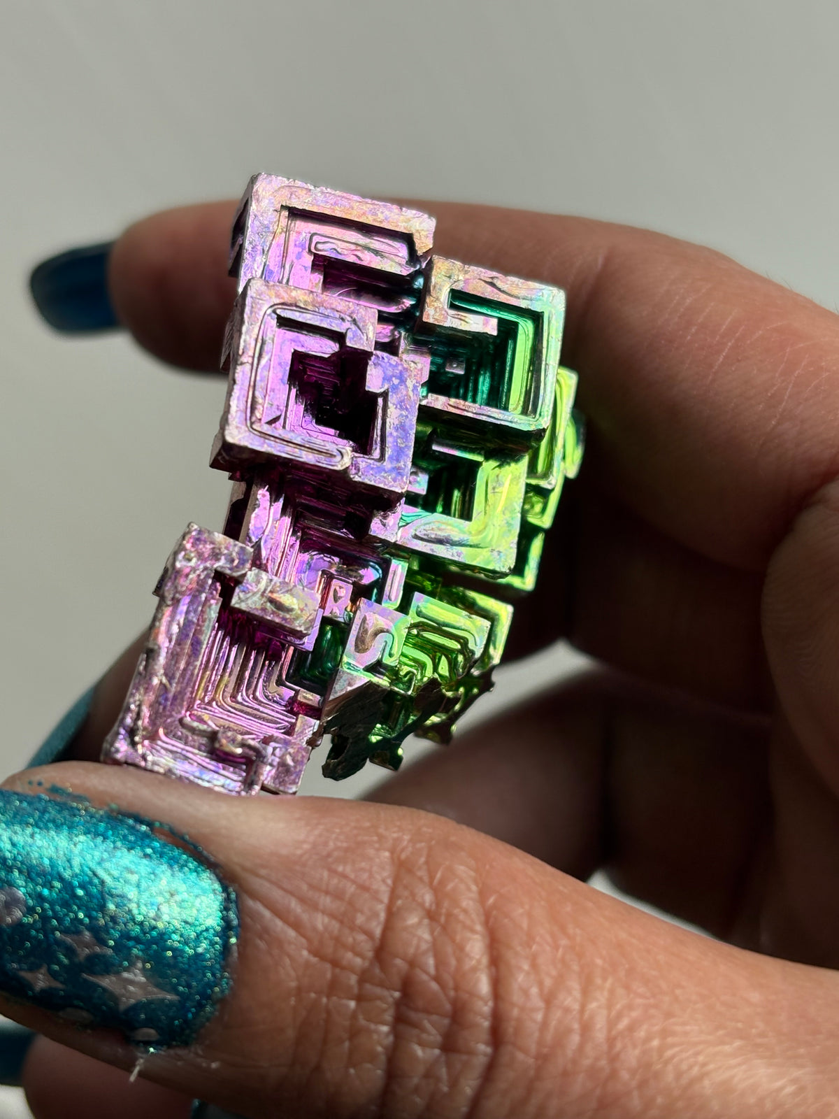 Watermelon Bismuth Specimen Crystal Metal Art - Large (Personal)