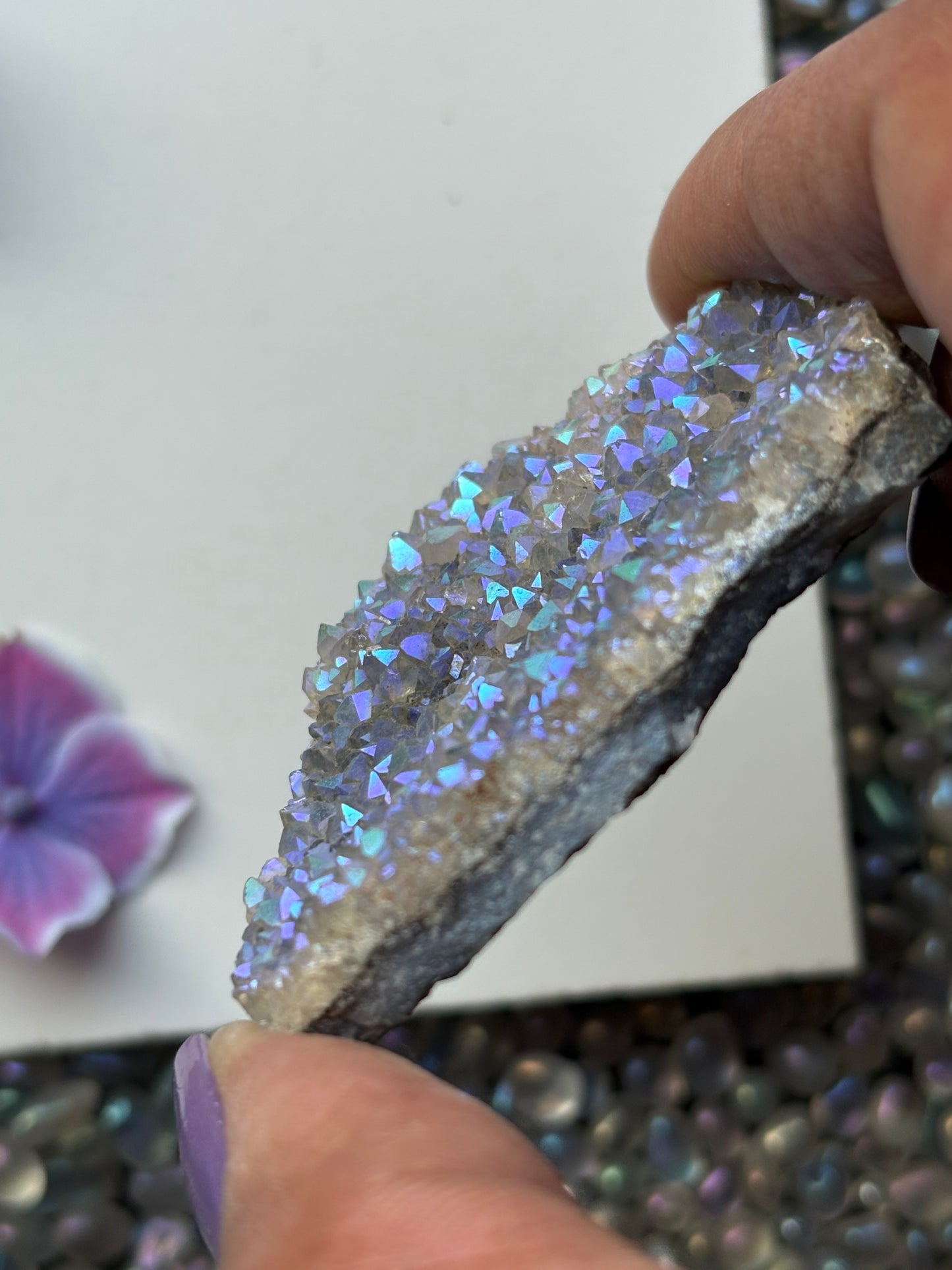 Aura Quartz Crystal Gemstone Cluster - Small (6)