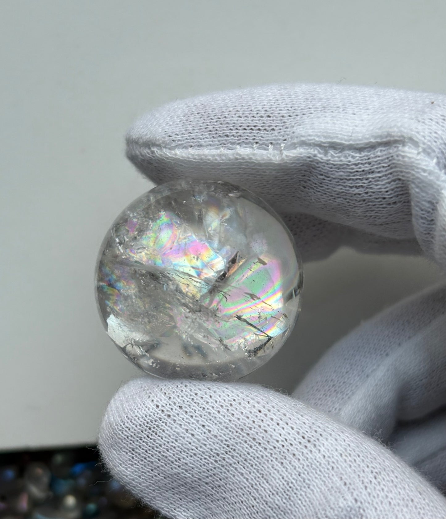 Rainbow Clear Quartz Sphere Gemstone Crystal - S1