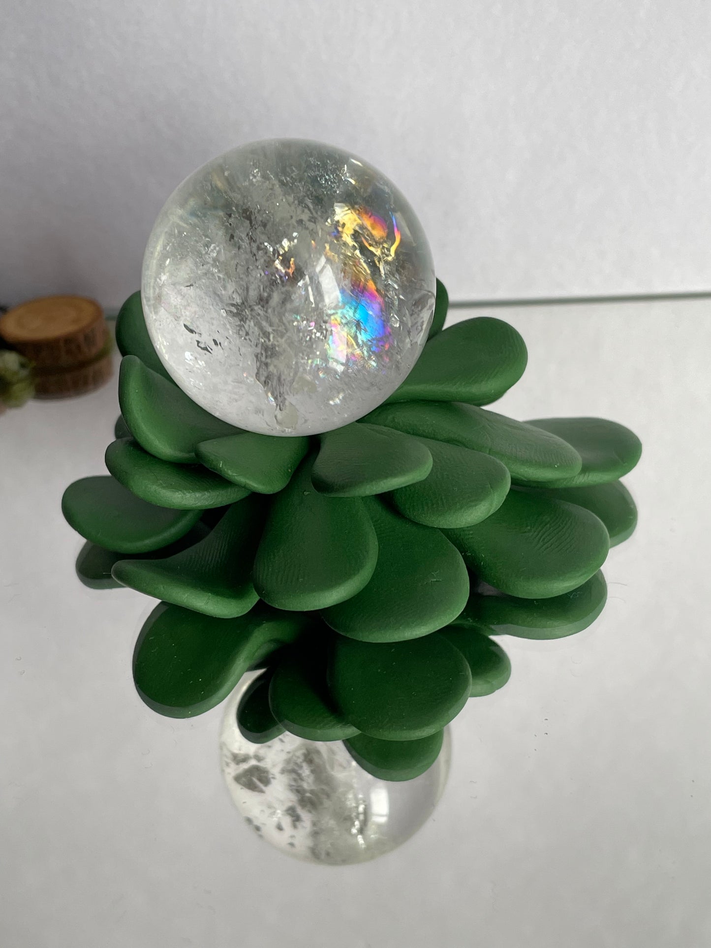 Rainbow Clear Quartz Sphere Gemstone Crystal - M1