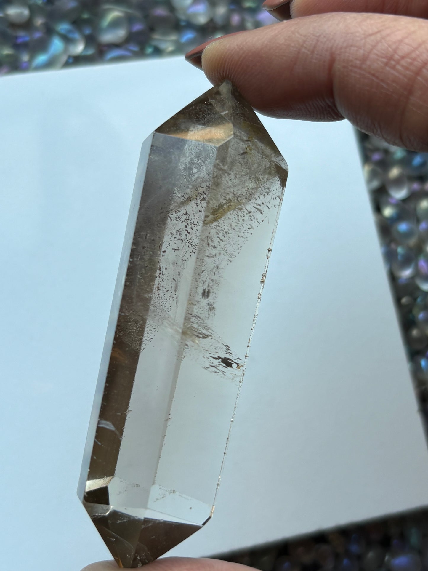 Smoky Quartz Crystal Gemstone Double Terminated Point - (2)