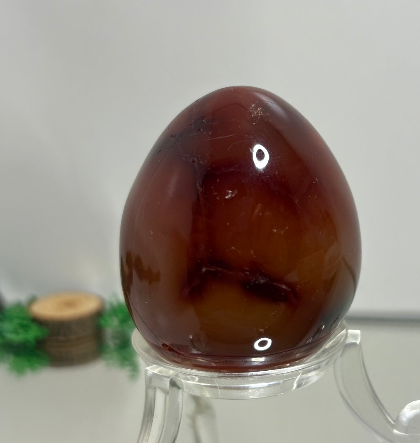 Carnelian Druzy Crystal Gemstone Egg Carving (2)