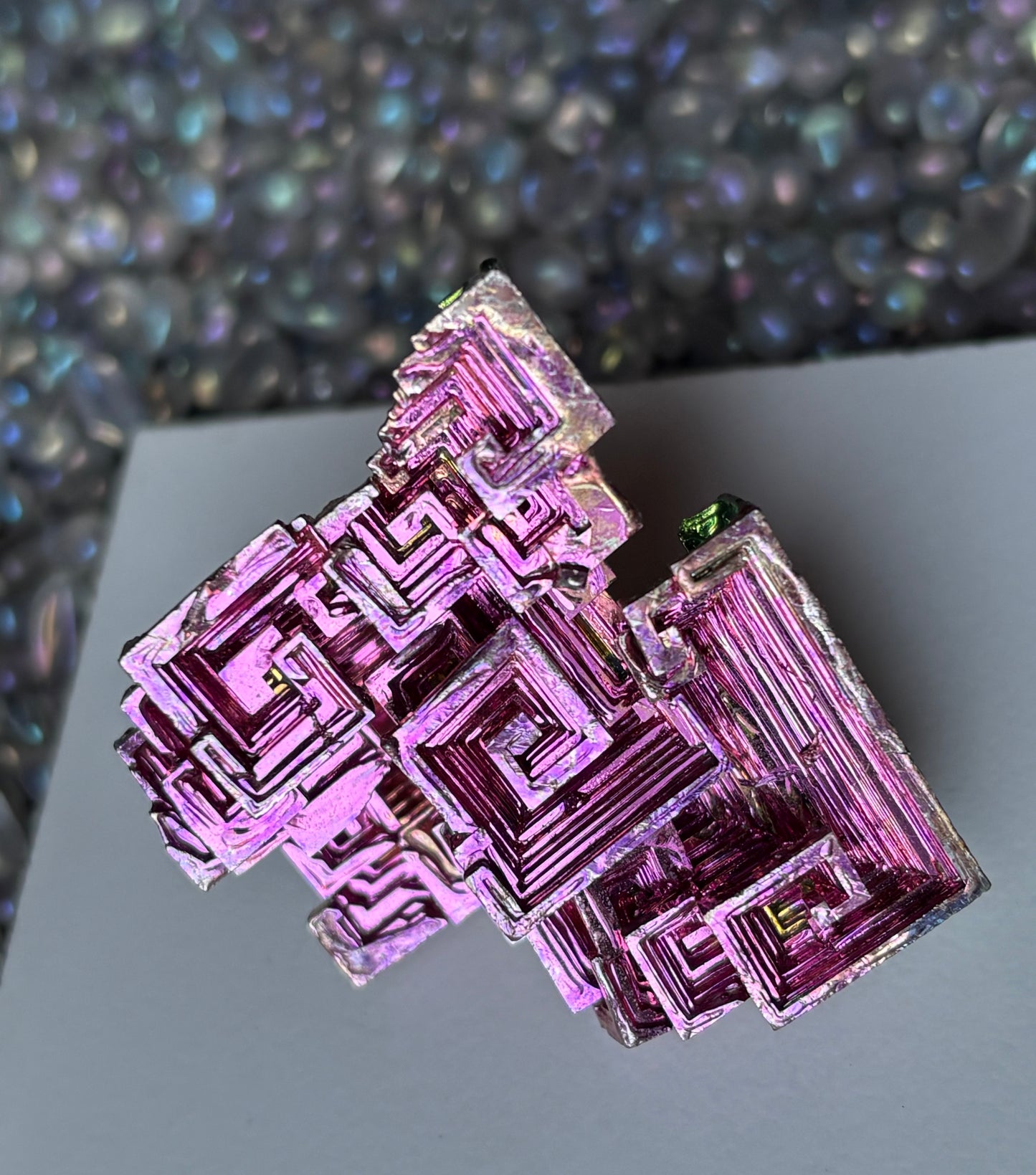 Watermelon Bismuth Specimen Crystal Metal Art - Large