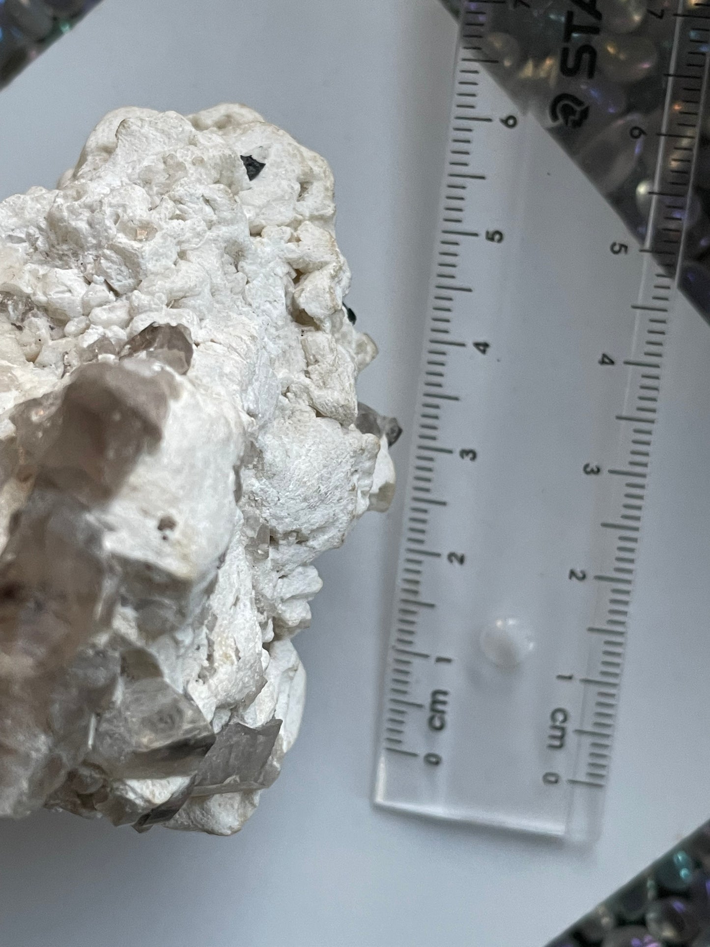 Smoky Quartz Epidote & Albite Rough Crystal Gemstone Cluster Mineral Specimen