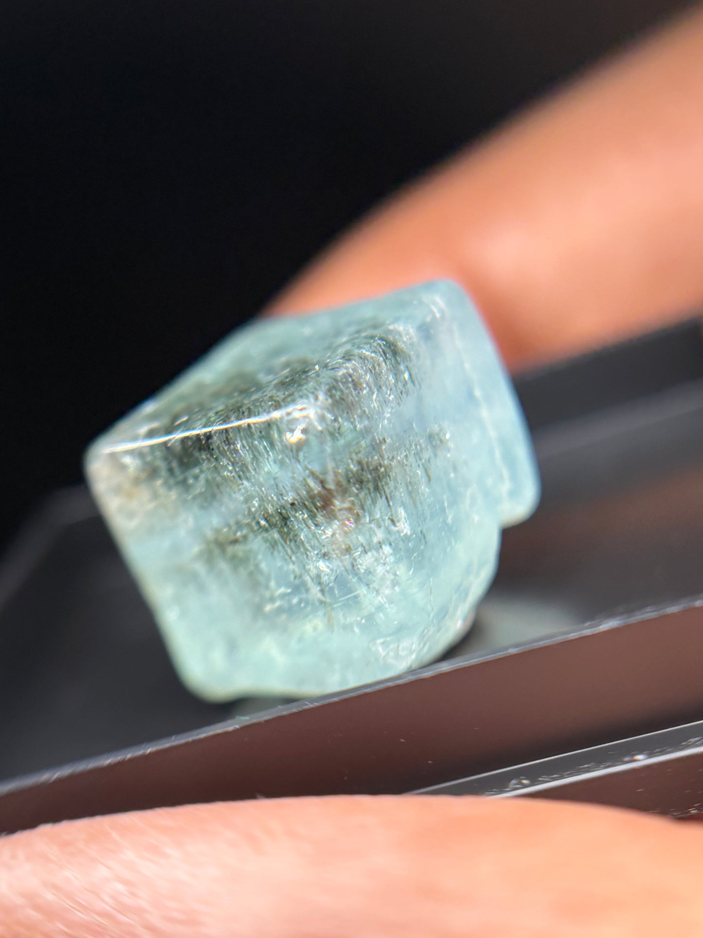 Aquamarine Chlorite Gemstone Crystal Tumbled Cube