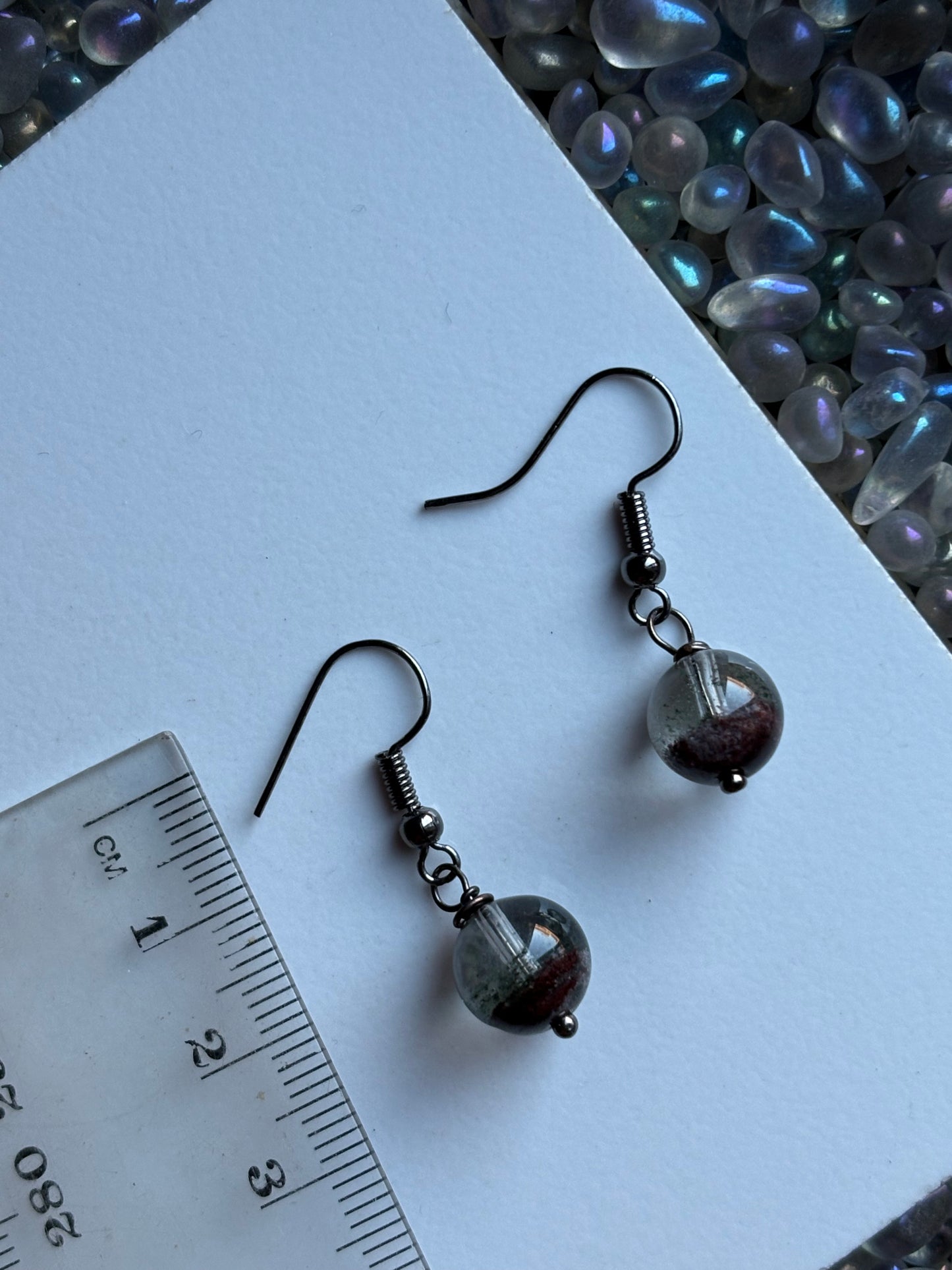 Garden Quartz Crystal Gemstone Dainty Earrings