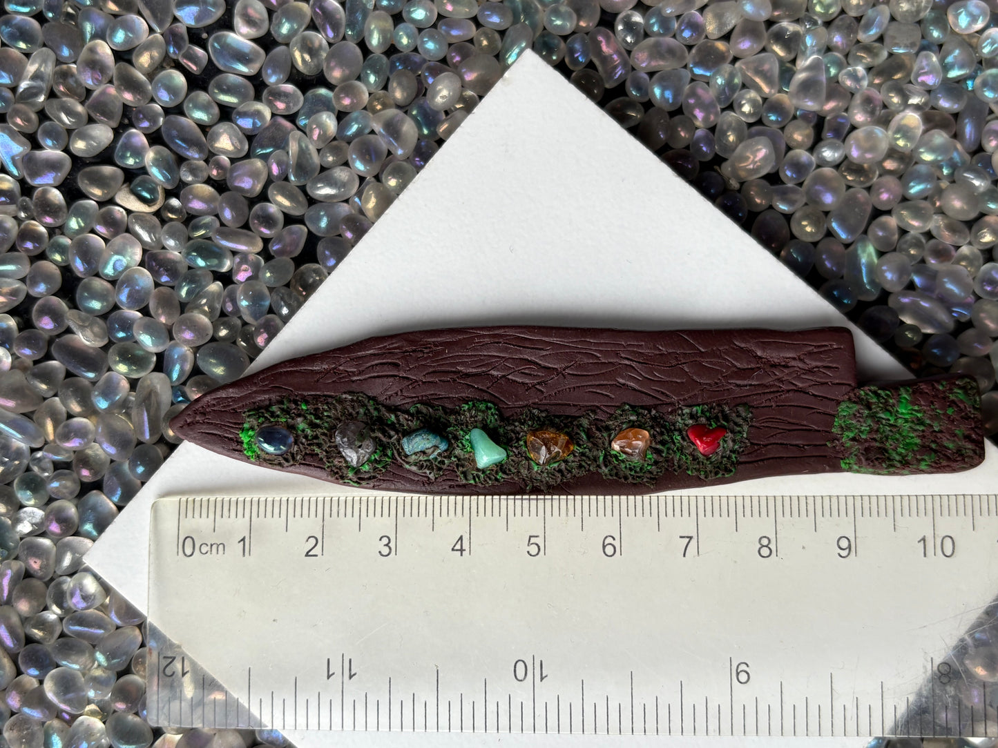 Chakra Crystal Gemstone Enchanted Forest Wooden Clay Knife