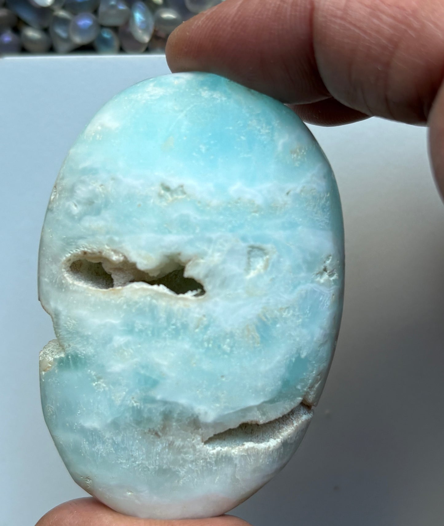 Caribbean Calcite Aragonite Crystal Gemstone Palm Stone - Medium (1)