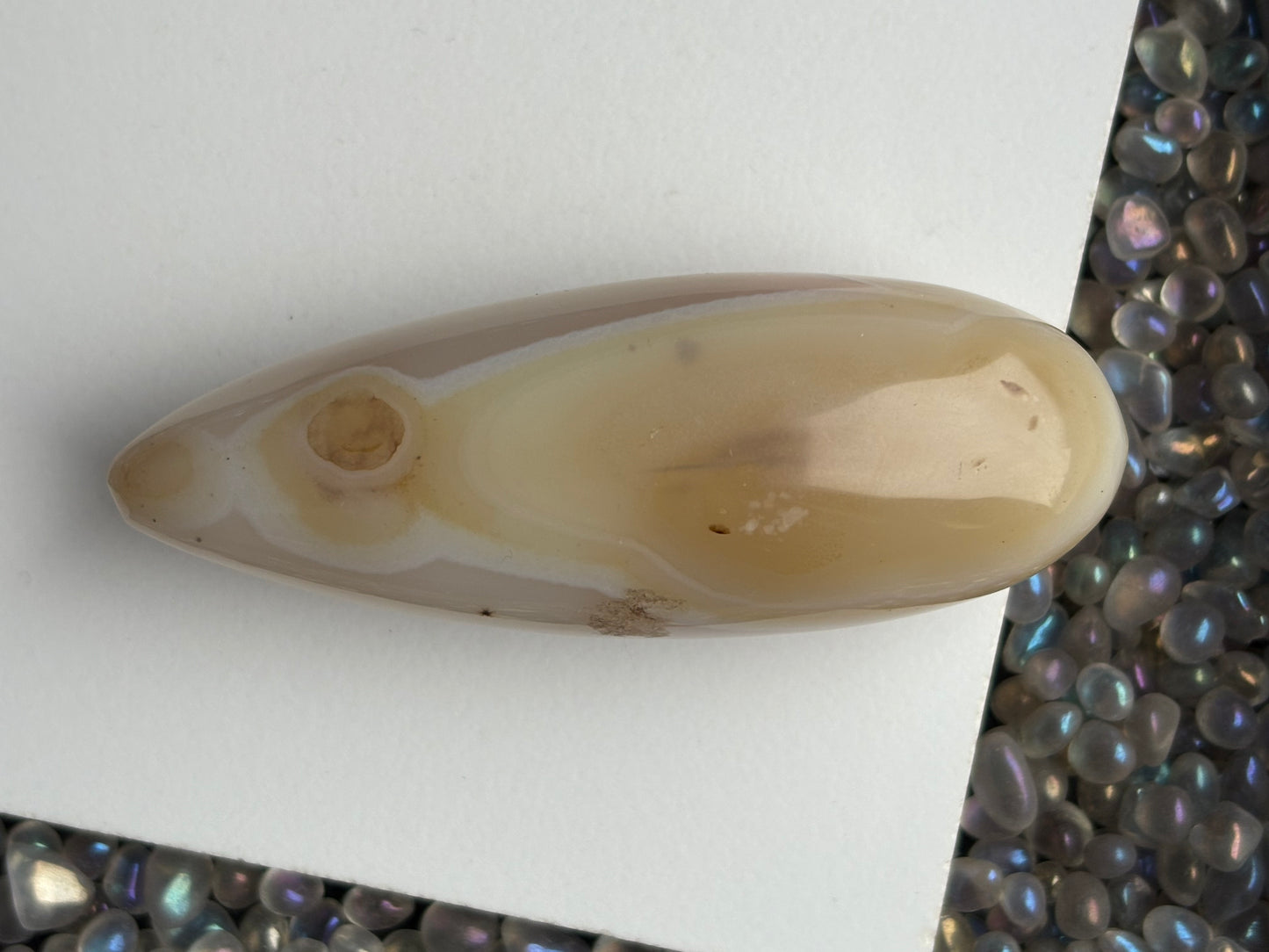 Dendritic Agate Crystal Gemstone Massage Wand — Self-care Tool - Small