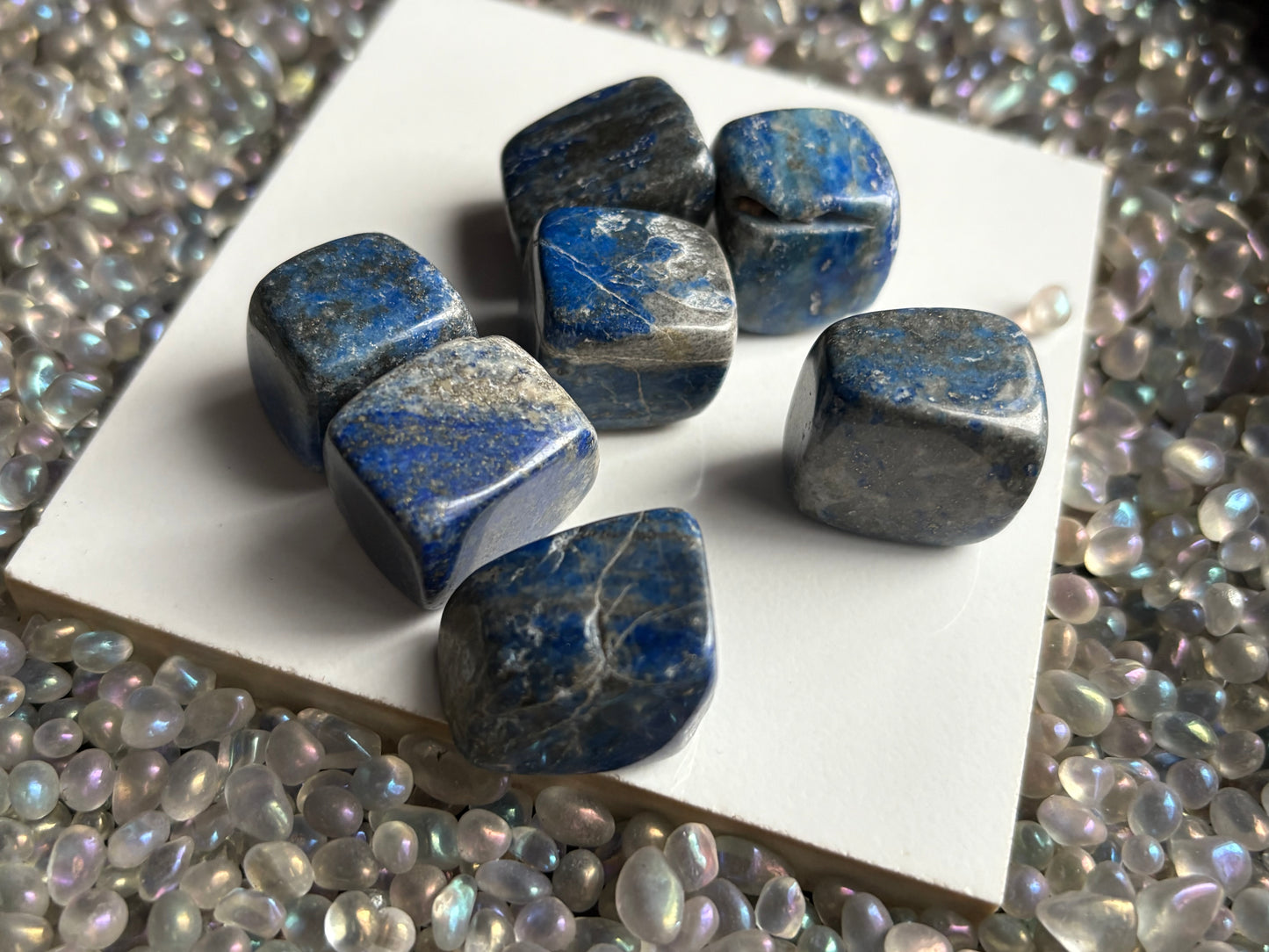 Lapis Lazuli Gemstone Crystal Tumbled Cube
