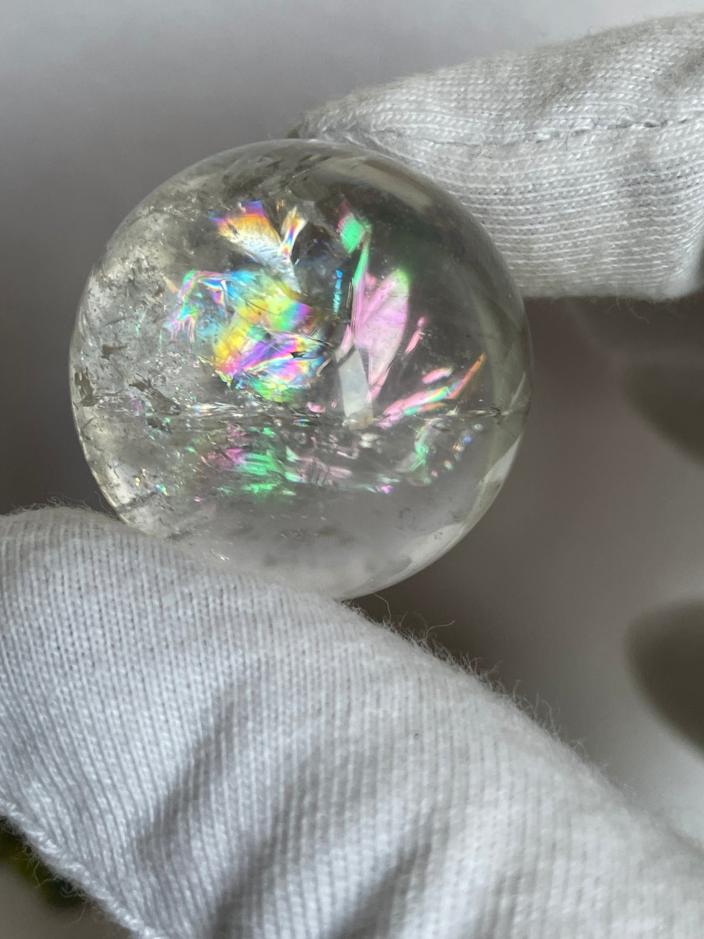 Rainbow Clear Quartz Sphere Gemstone Crystal - S1