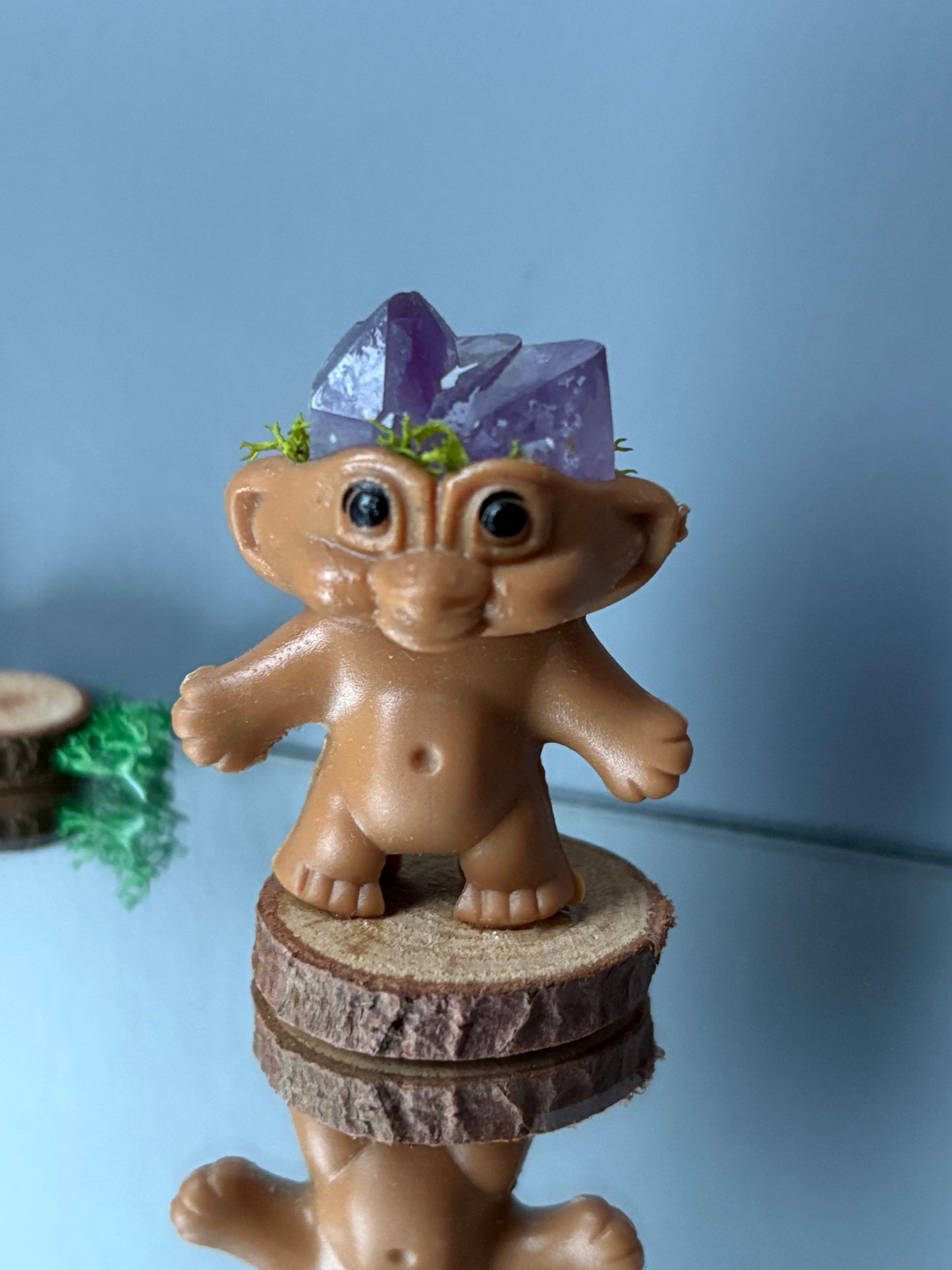 Amethyst Crystal Gemstone Troll Gift Set