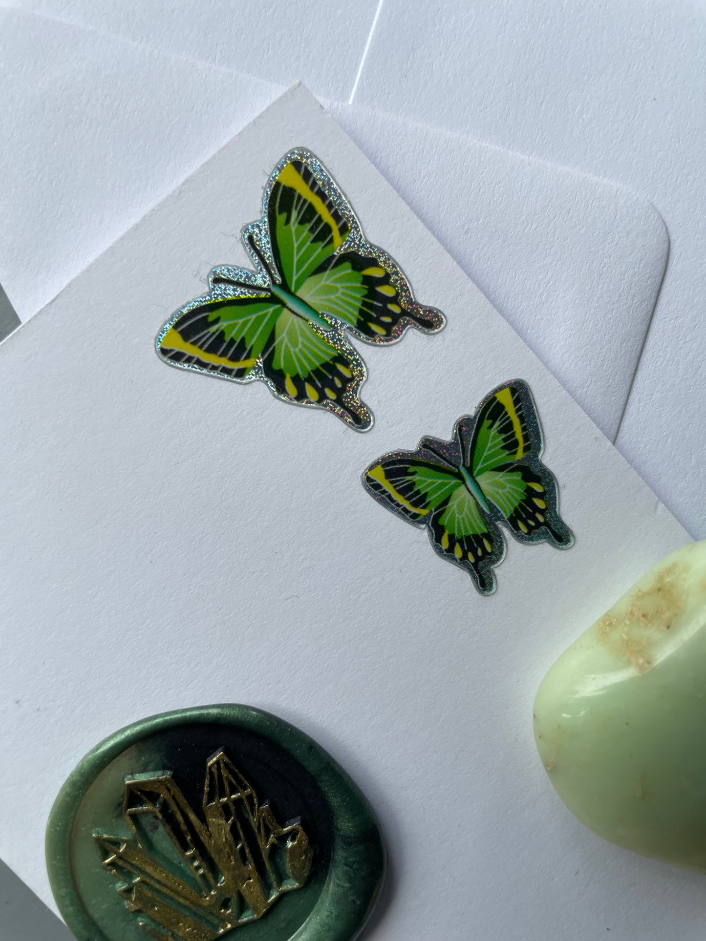 Butterfly Card & Gemstone Crystal Tumbled Stone Gift Set (3)