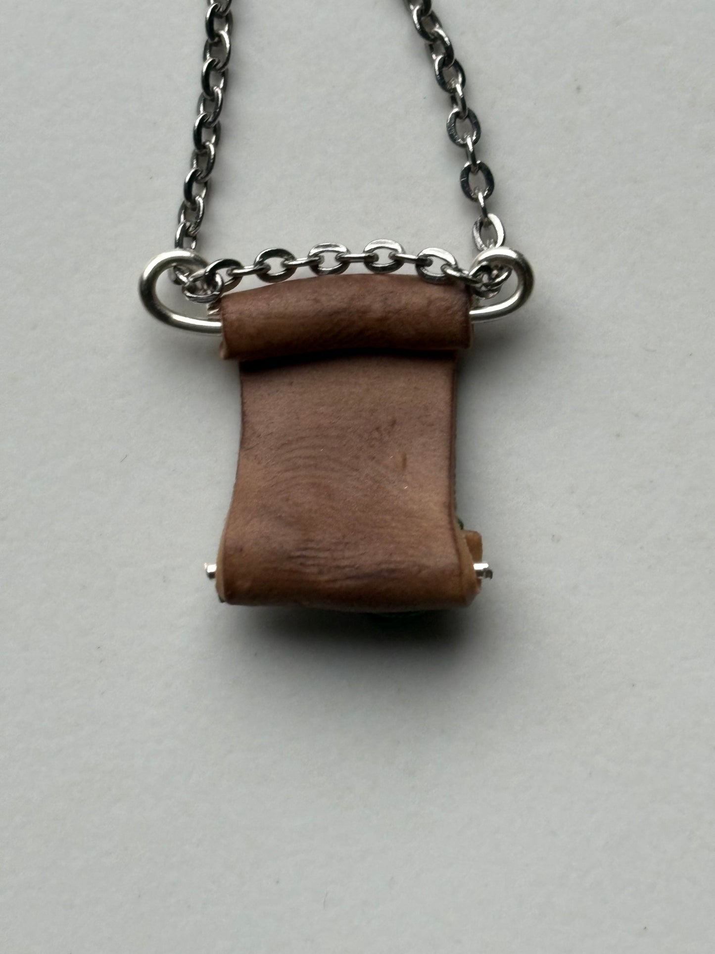 Lady Whistledown Leafy Scroll Pendant Silver Necklace