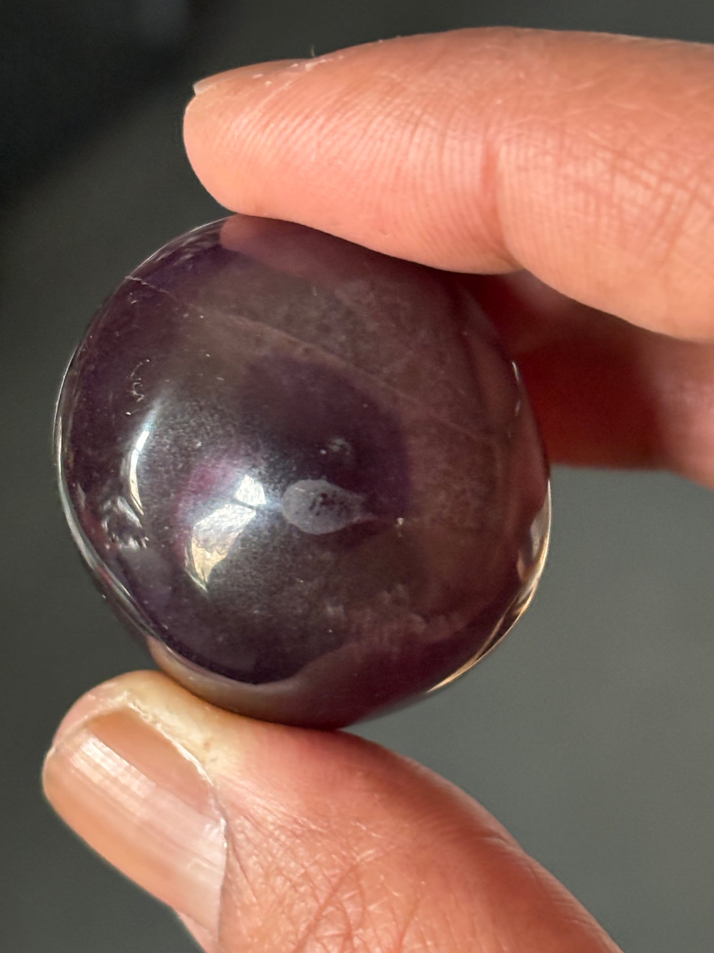 Purple Yellow Striped Fluorite Crystal Gemstone Mushroom Carving