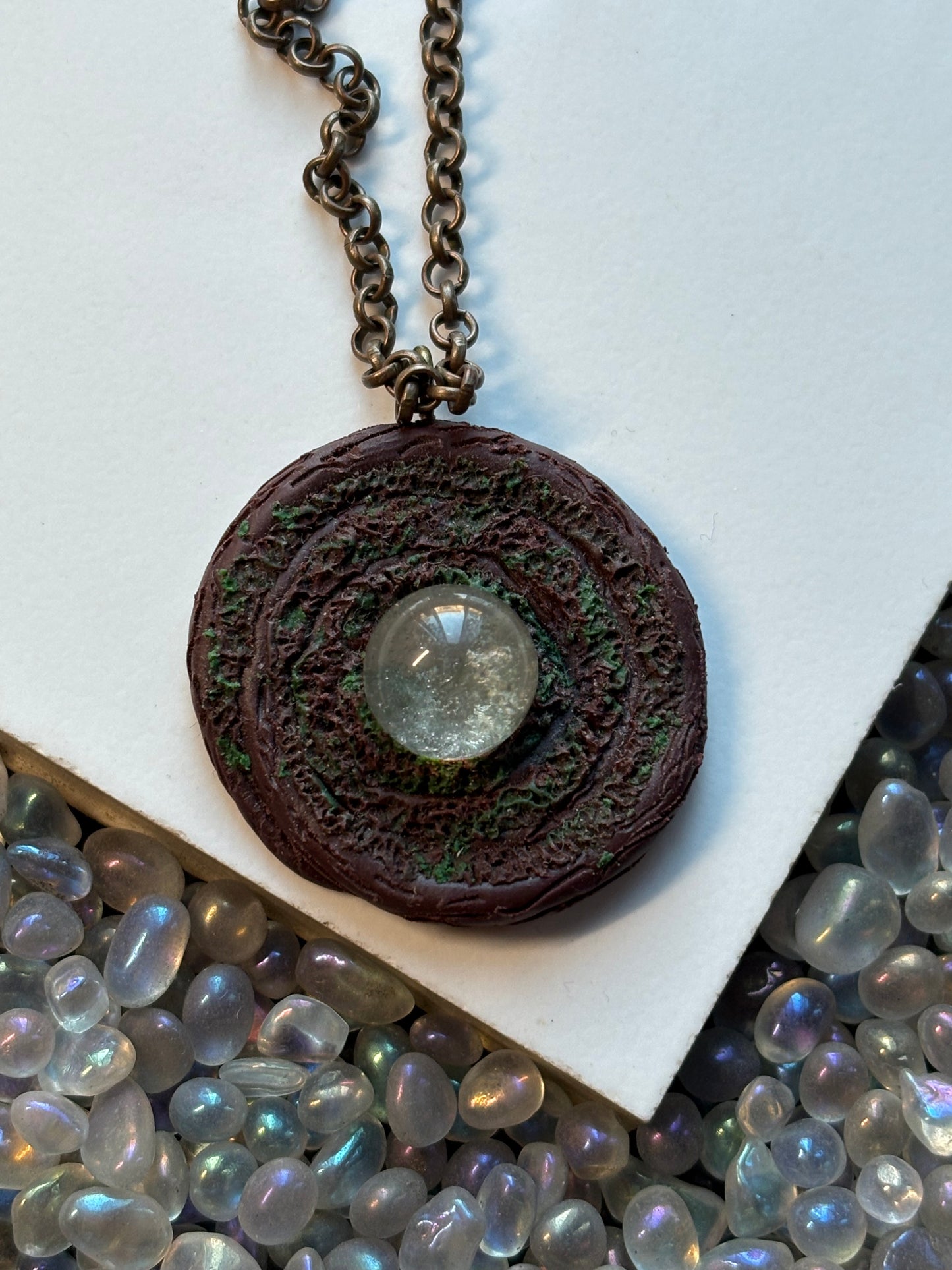 Lodalite Garden Quartz Crystal Gemstone Enchanted Forest Necklace (2)