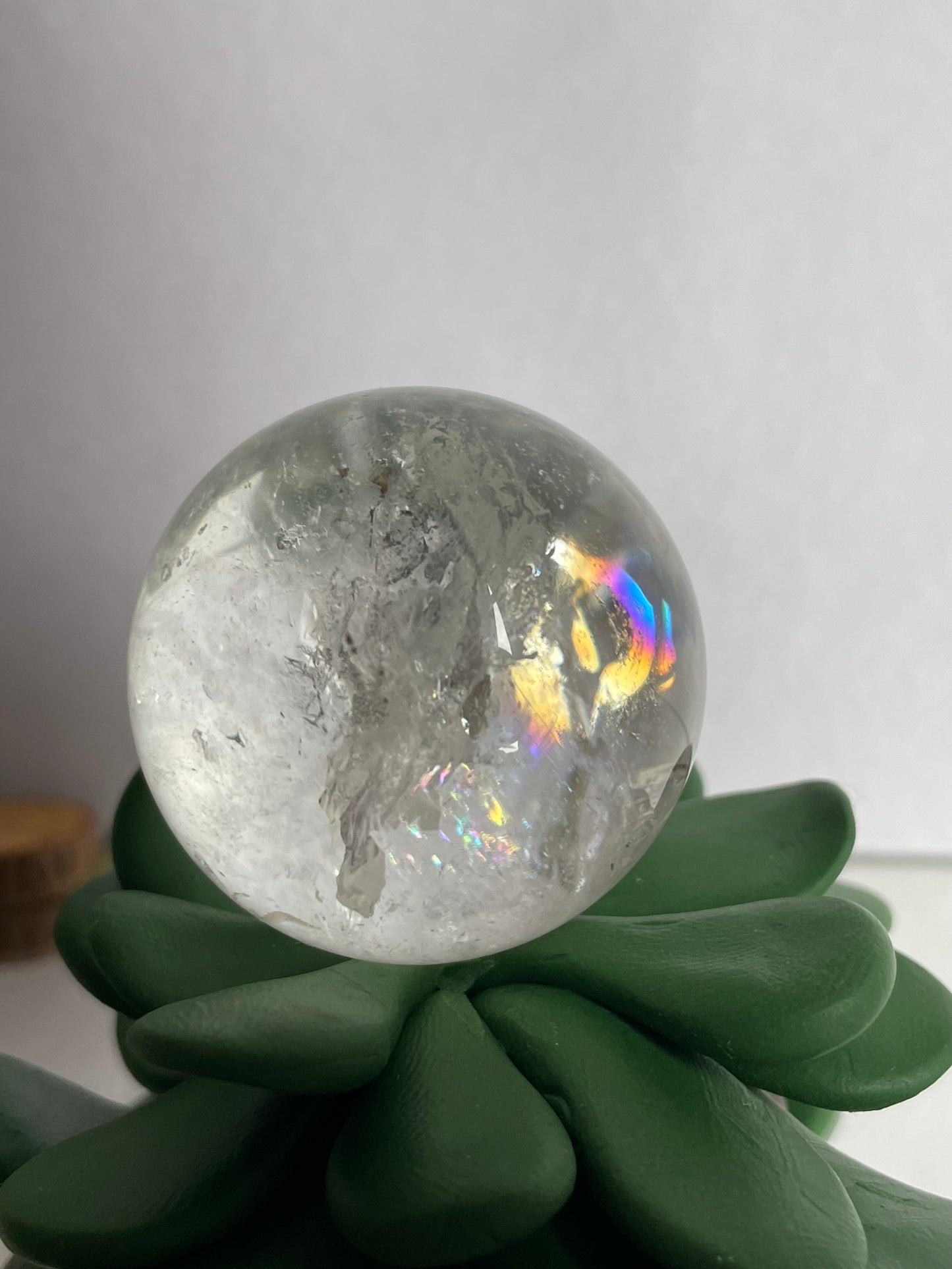 Rainbow Clear Quartz Sphere Gemstone Crystal - M1