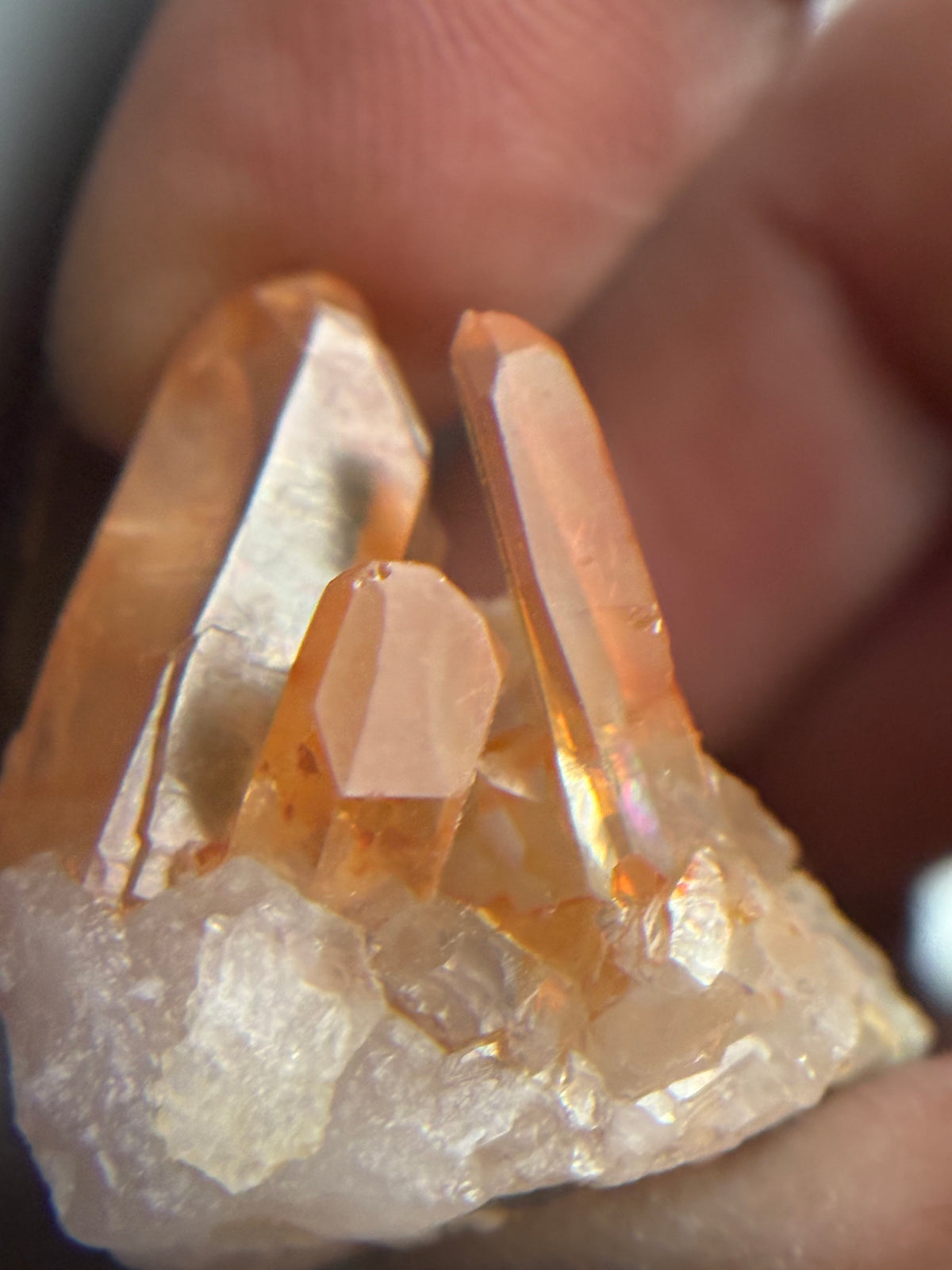 Tangerine Quartz Gemstone Crystal Specimen (1)