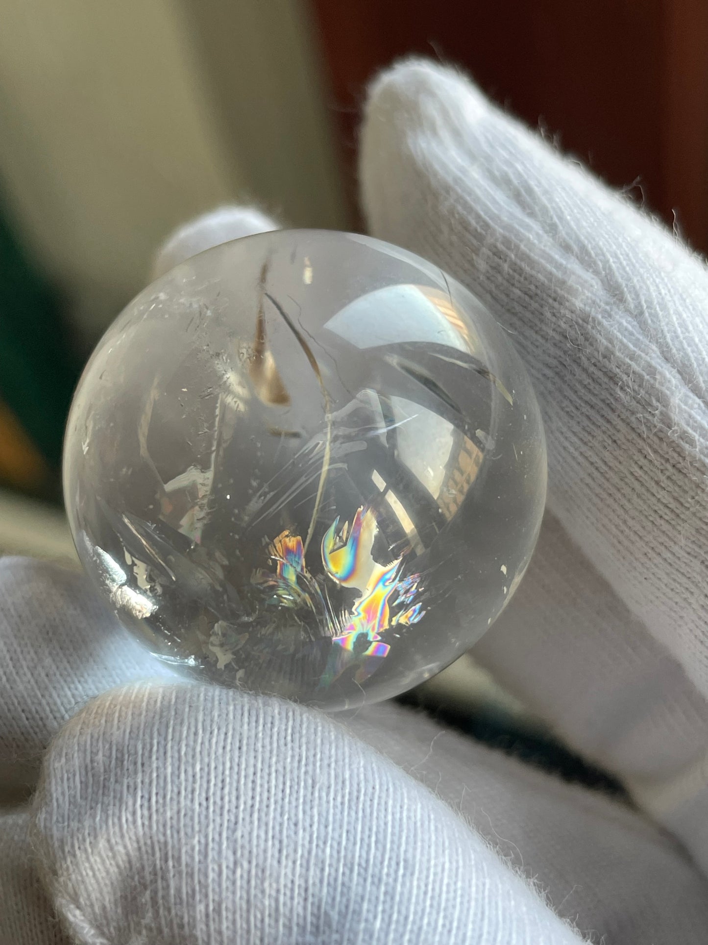 Rainbow Clear Quartz Sphere Gemstone Crystal - S2