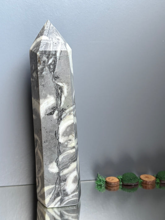 Thousand Eye Jasper Crystal Gemstone Tower Point - L1