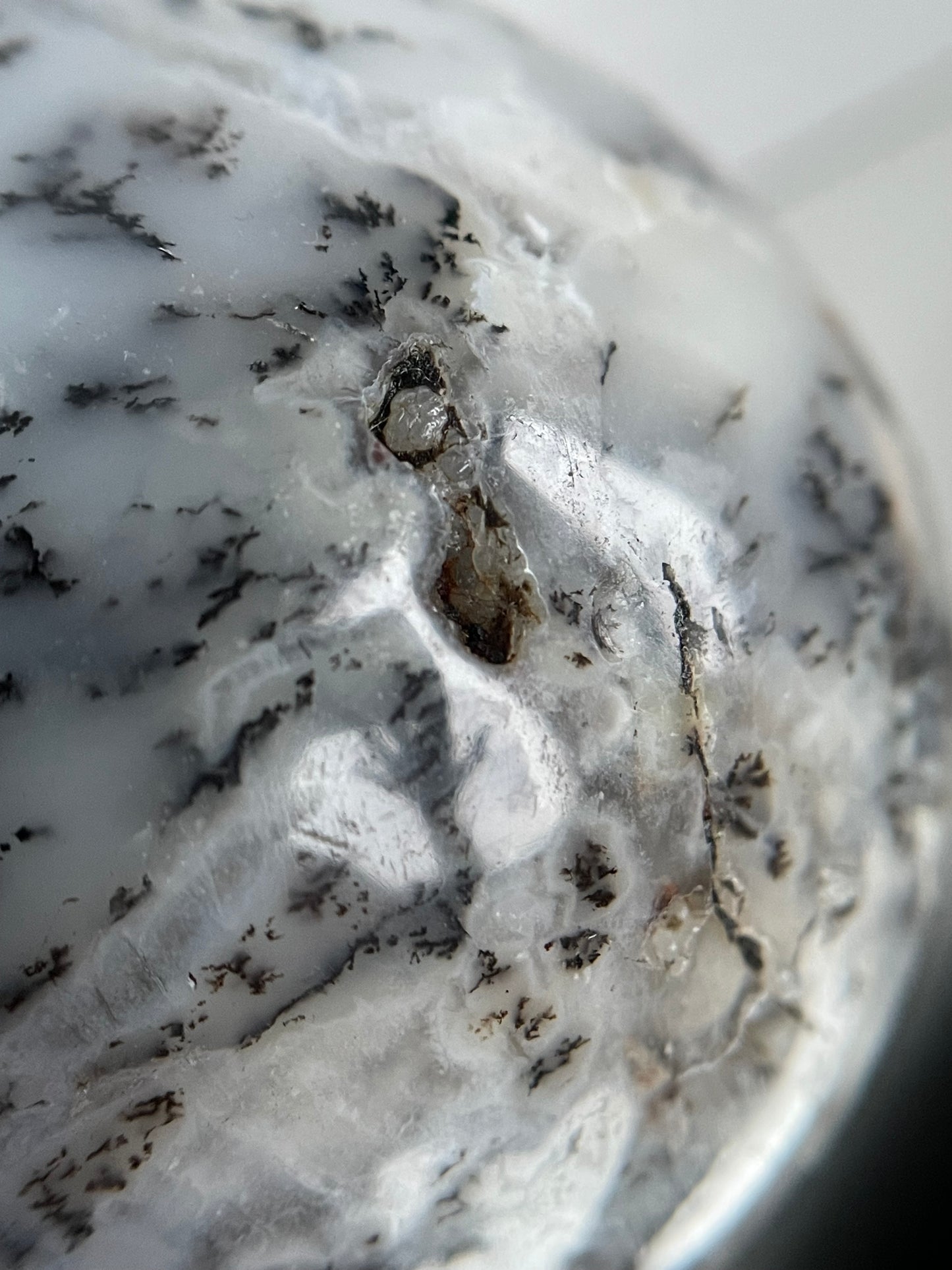 Dendritic Opal Agate Crystal Gemstone Sphere