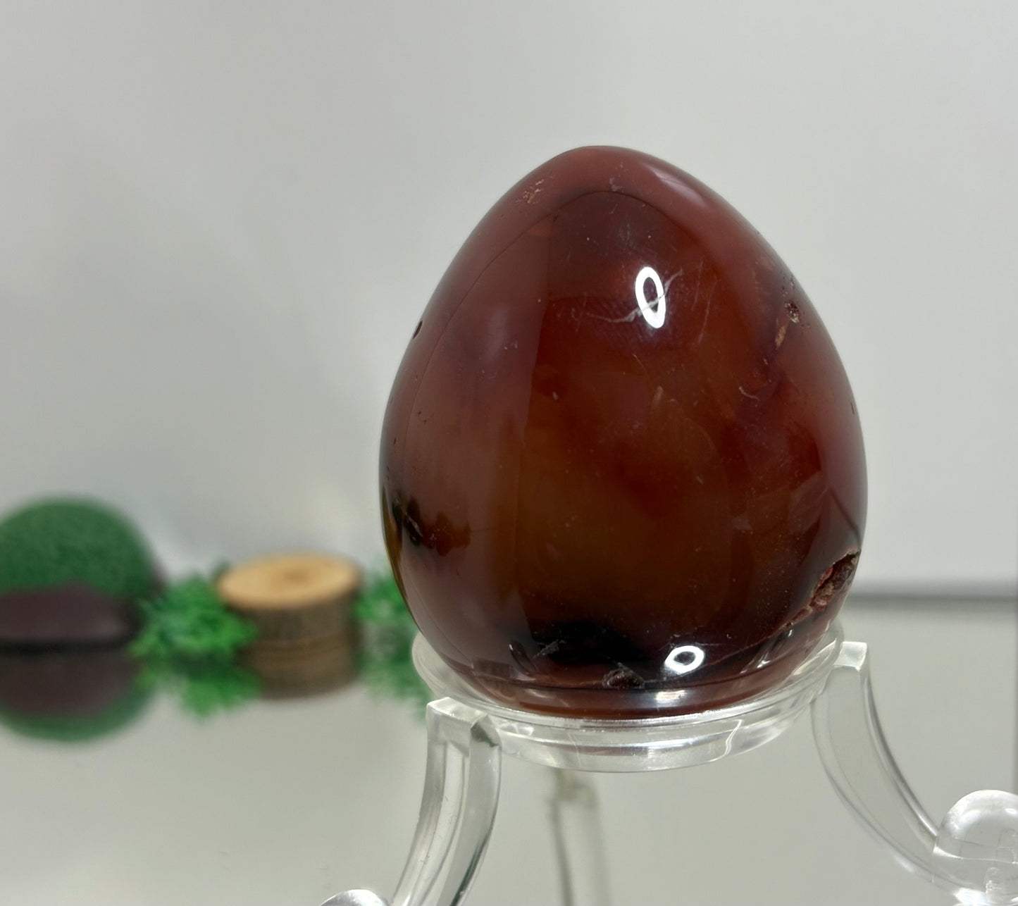 Carnelian Druzy Crystal Gemstone Egg Carving (2)