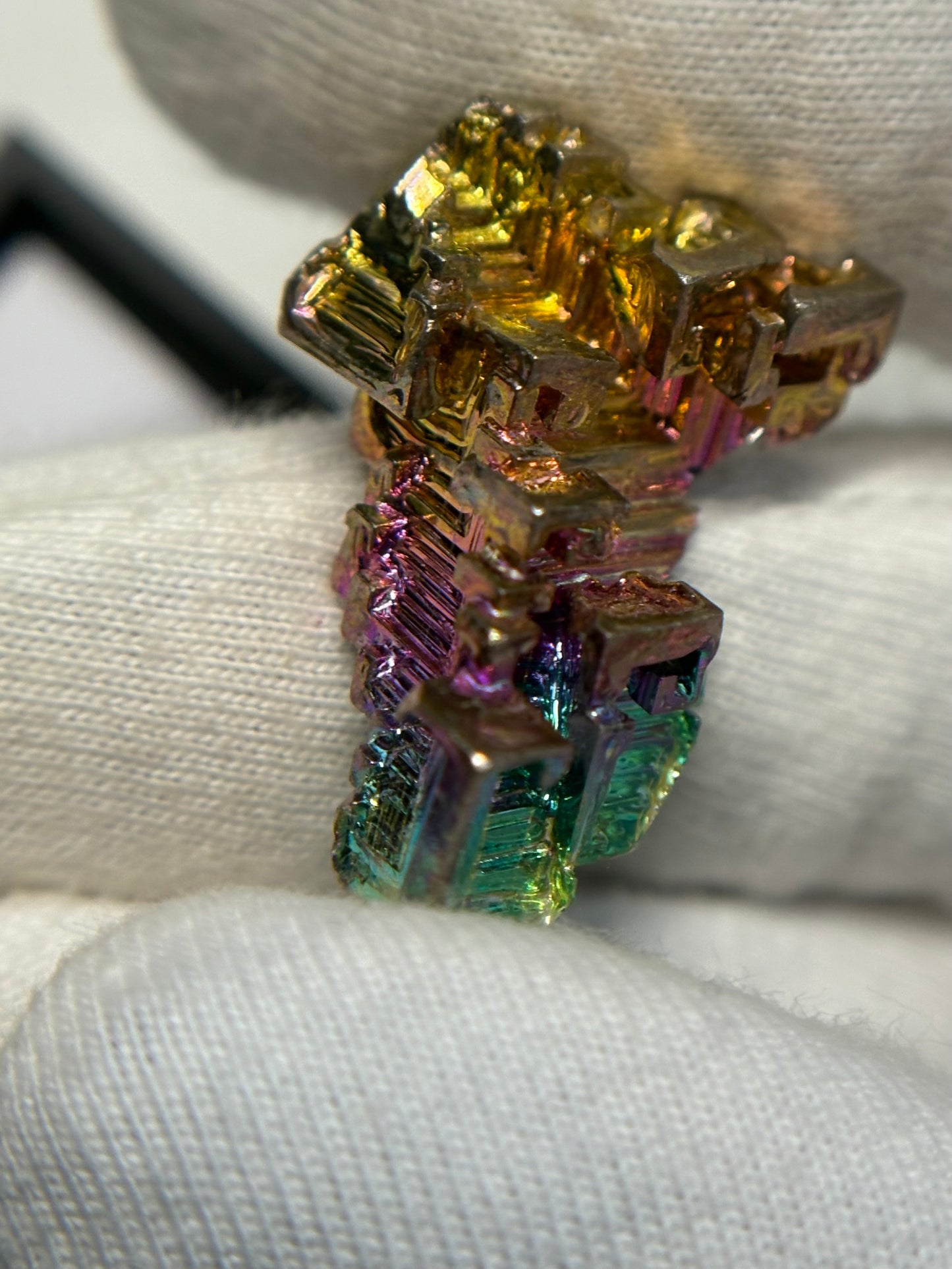 Rainbow Bismuth Crystal Specimen Metal Art S (4)