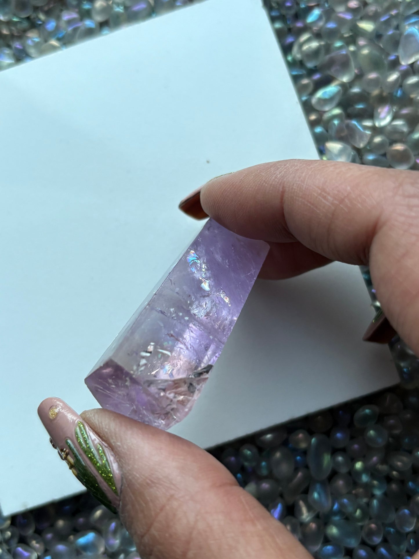 Ametrine Faceted Mini Freeform Bar Crystal Gemstone (5)