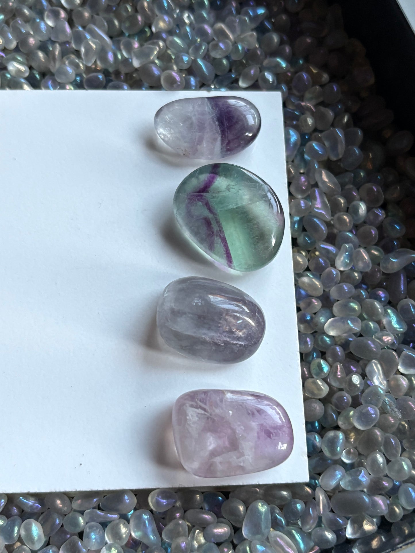 Rainbow Fluorite Tumbled Gemstone Crystal - Medium