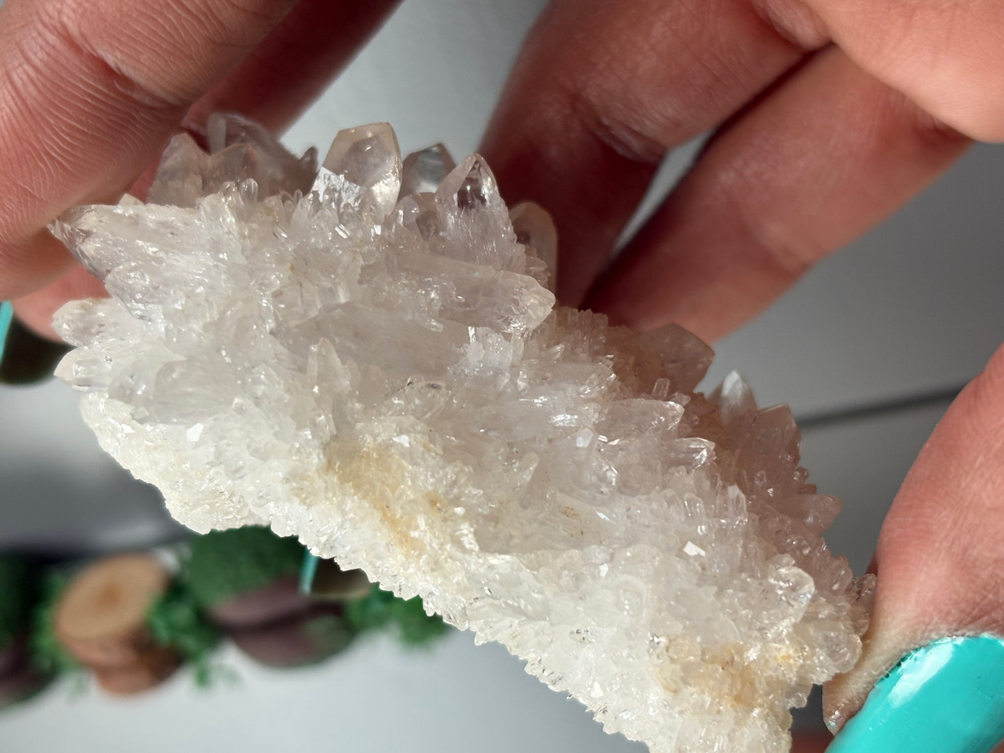 Himalayan Clear Quartz Gemstone Crystal Rough Cluster Specimen (A)