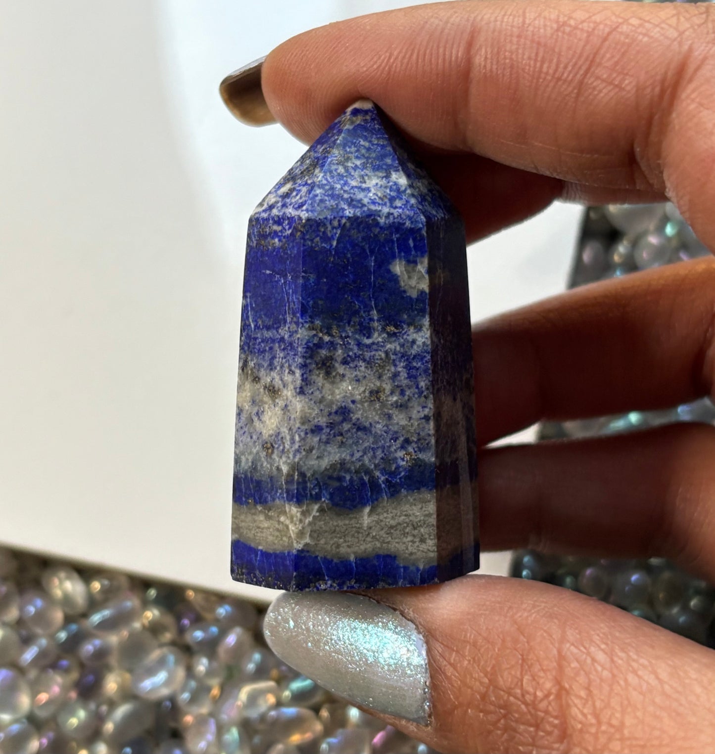 Lapis Lazuli Gemstone Crystal Tower Point (1)