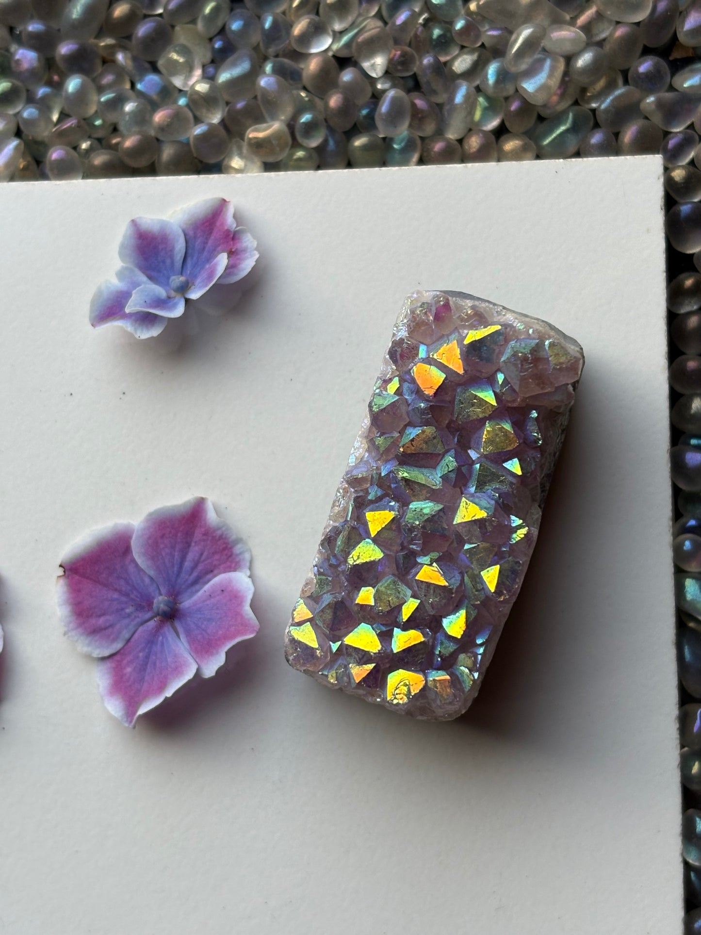 Aura Amethyst Crystal Gemstone Rectangular Cluster (1)