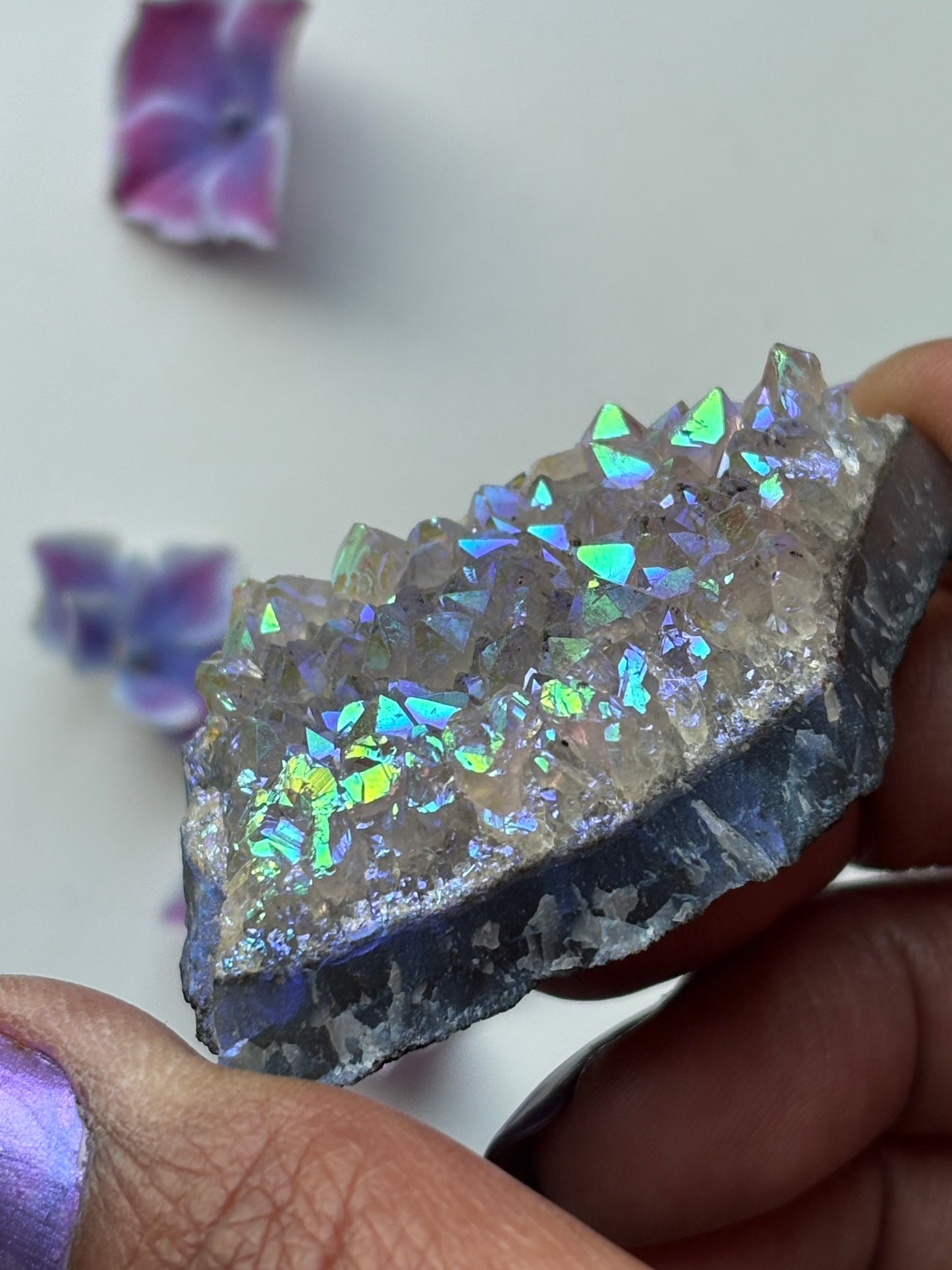 Aura Quartz Crystal Gemstone Cluster Small (3)