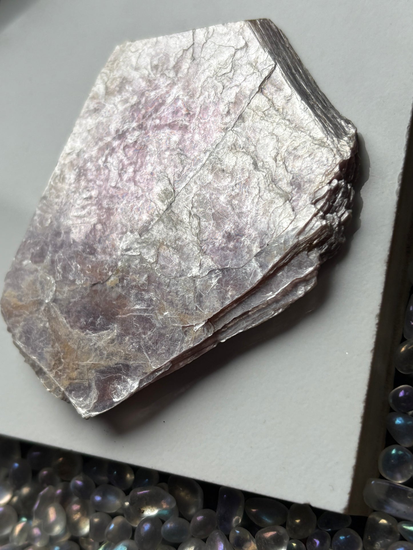 Lepidolite Slice Rough Gemstone Crystal - Large