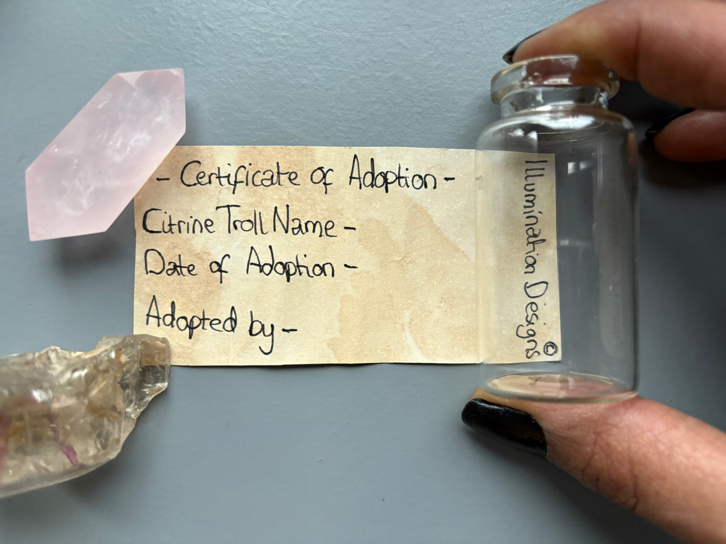 Citrine Crystal Gemstone Troll Gift Set