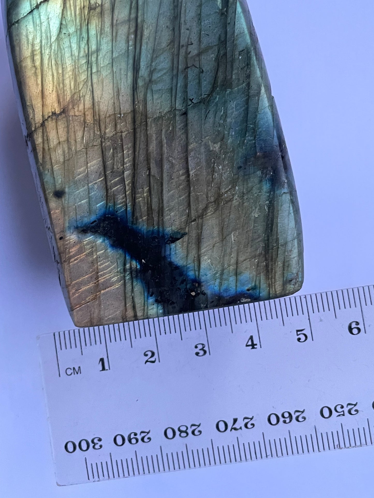 Blue Gold Labradorite Crystal Gemstone Cut Base Freeform (1)