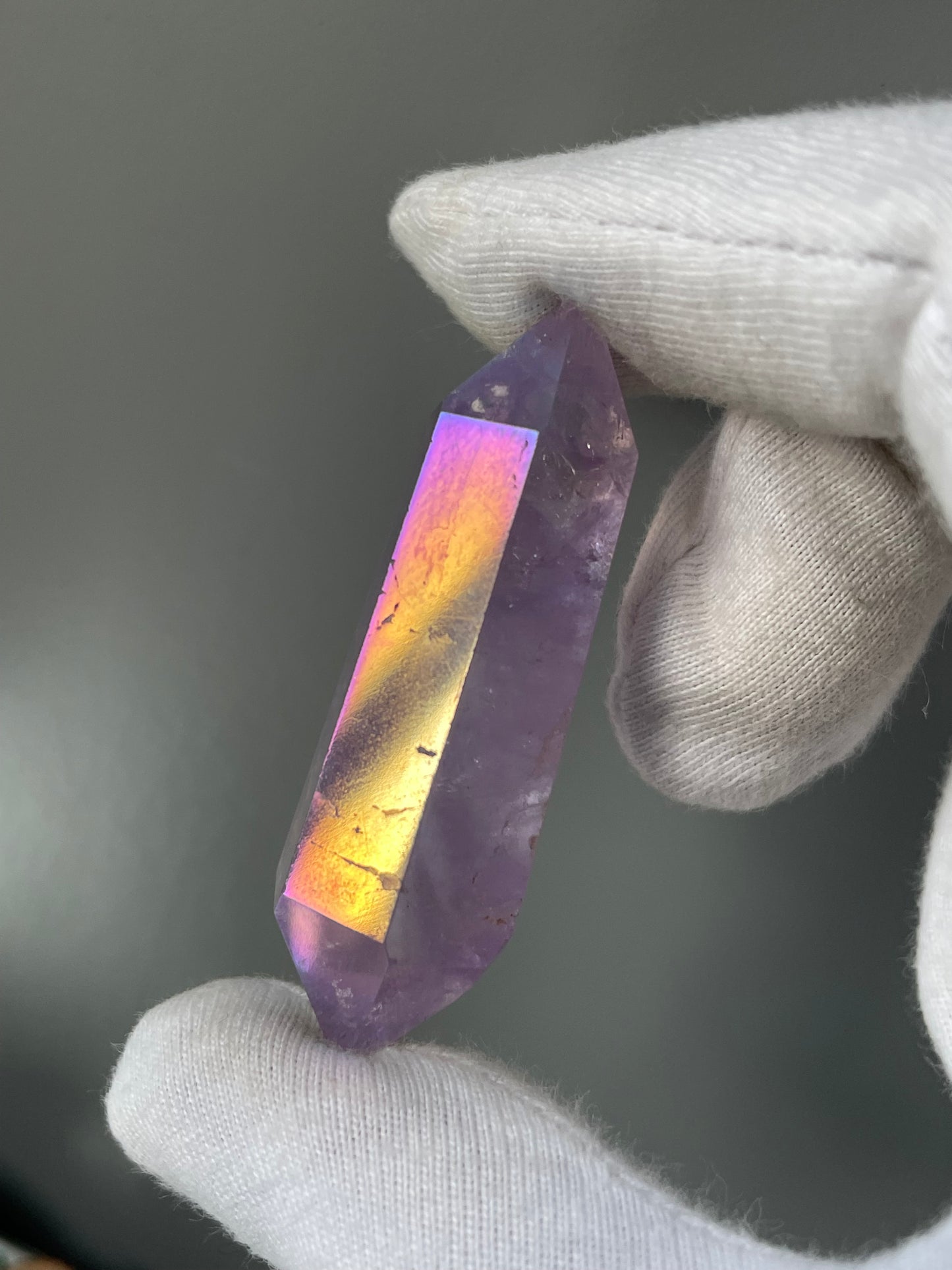 Amethyst Aura Gemstone Crystal Double Terminated Point - Small (3)