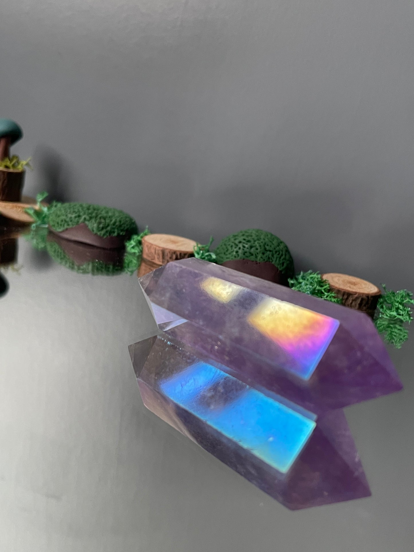 Amethyst Aura Gemstone Crystal Double Terminated Point - Small (2)