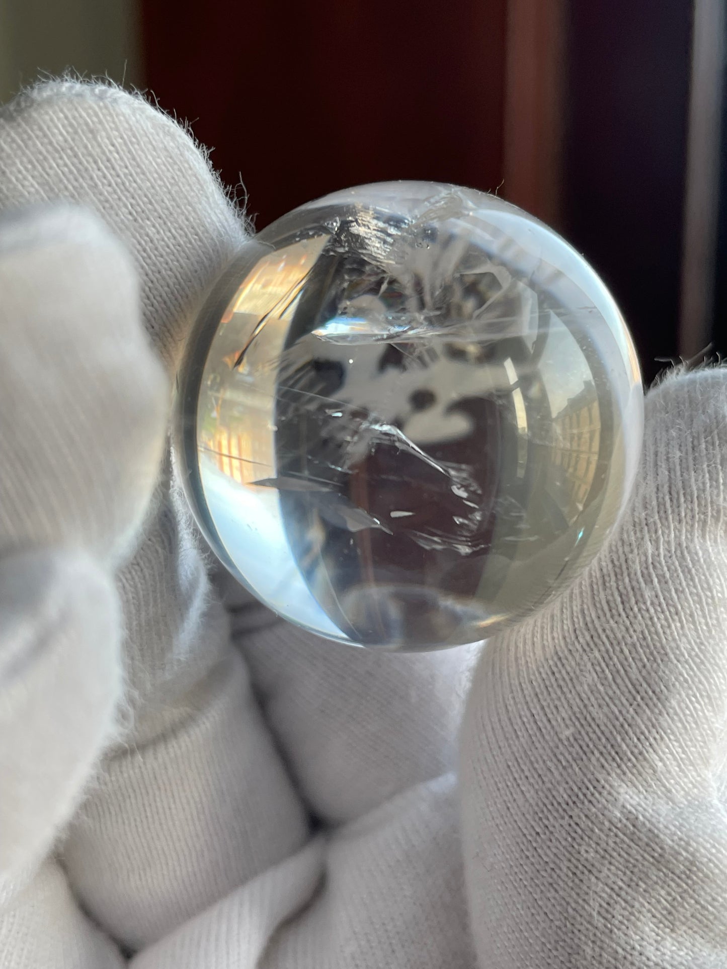 Rainbow Clear Quartz Sphere Gemstone Crystal - S2