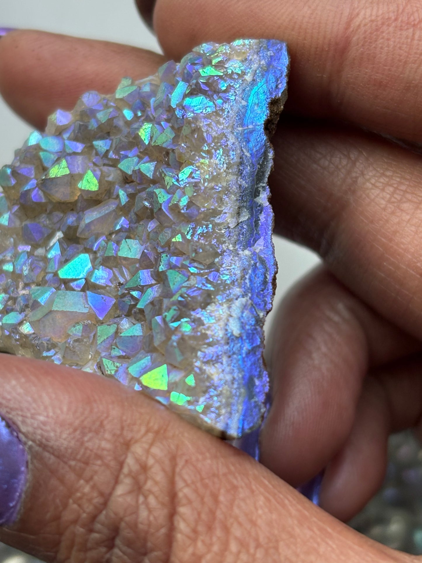 Aura Quartz Crystal Gemstone Cluster Small (4)