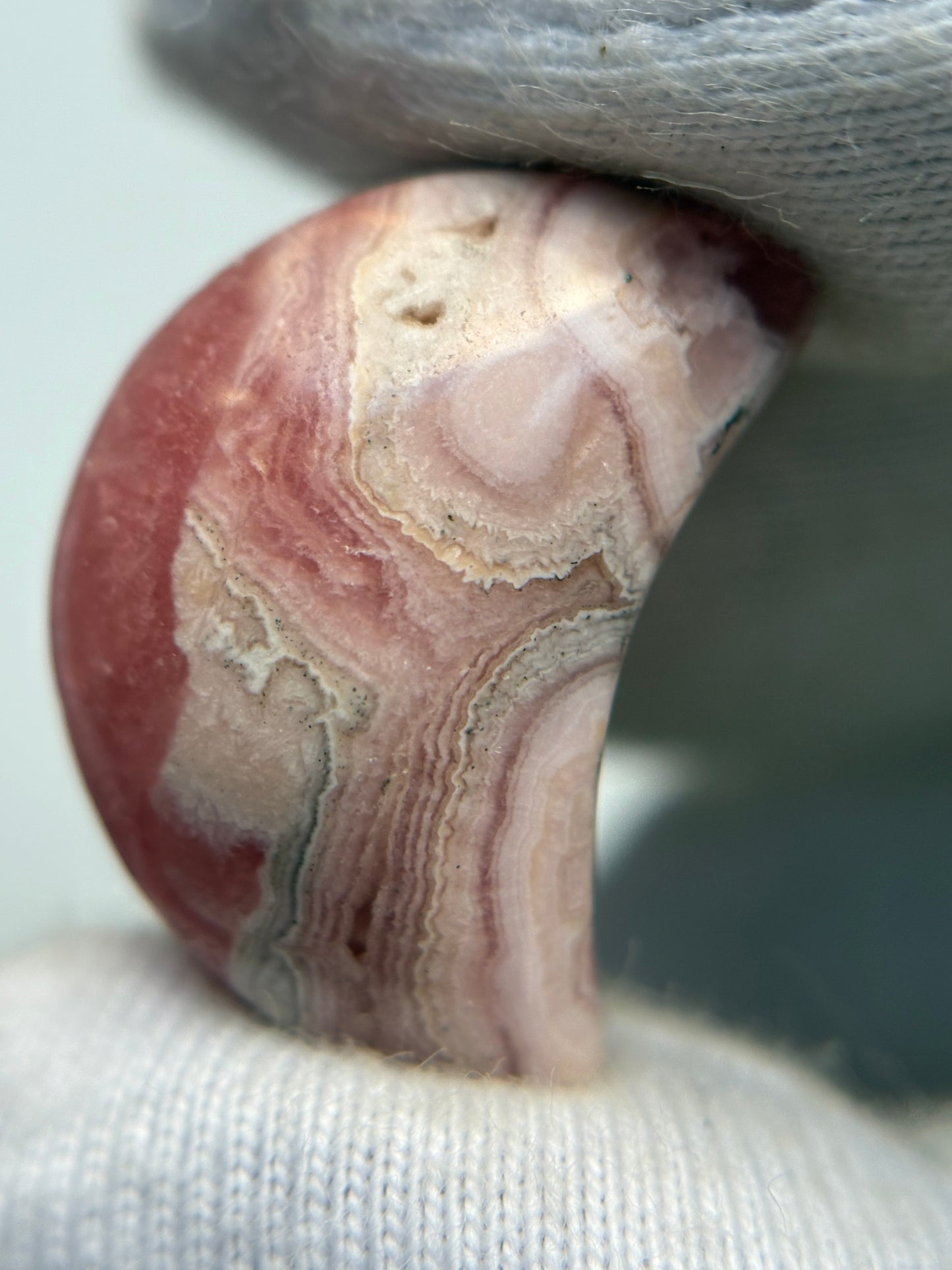 Rhodochrosite Crystal Gemstone Mini Crescent Moon Carving (2)