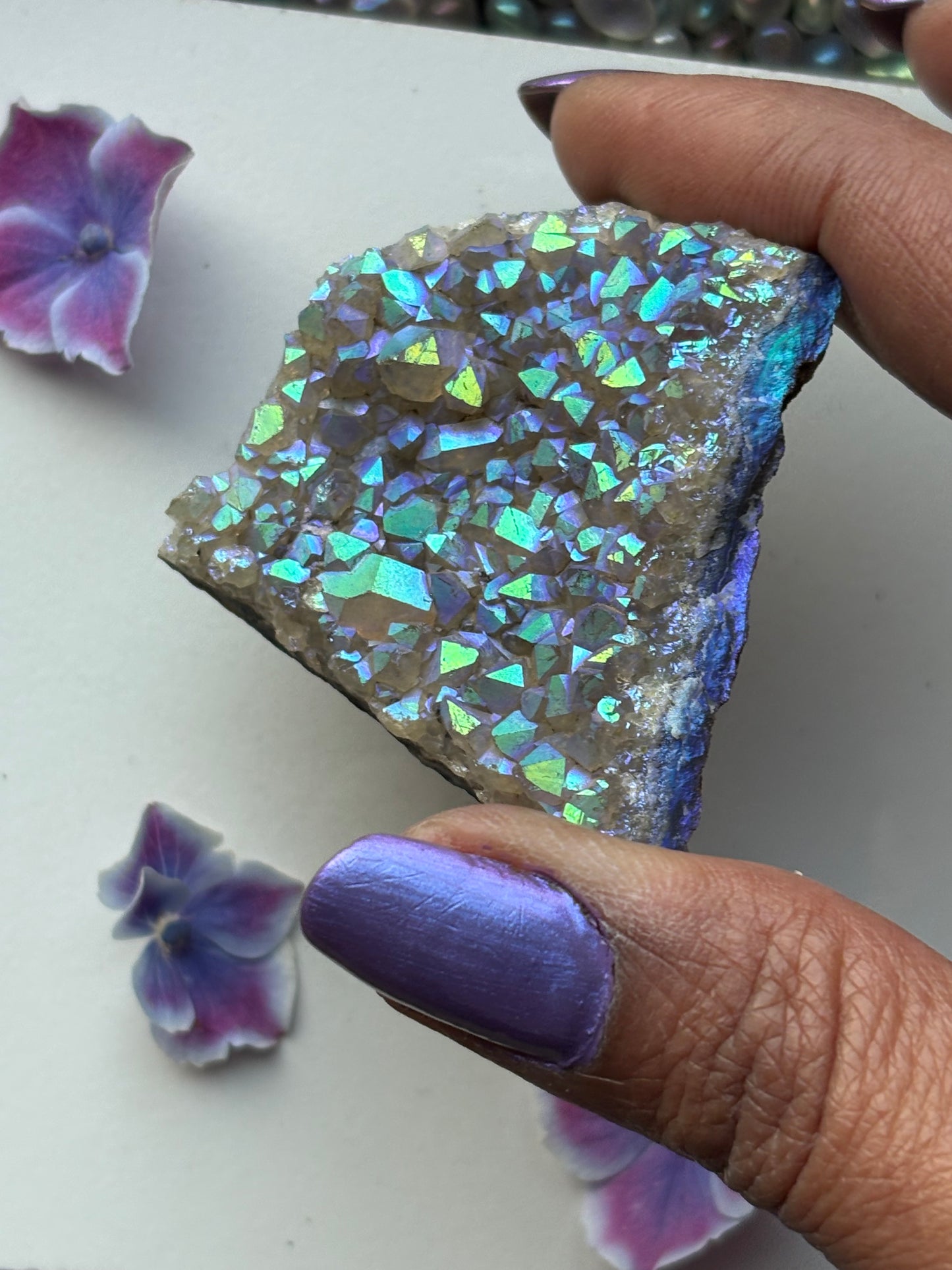 Aura Quartz Crystal Gemstone Cluster Small (4)