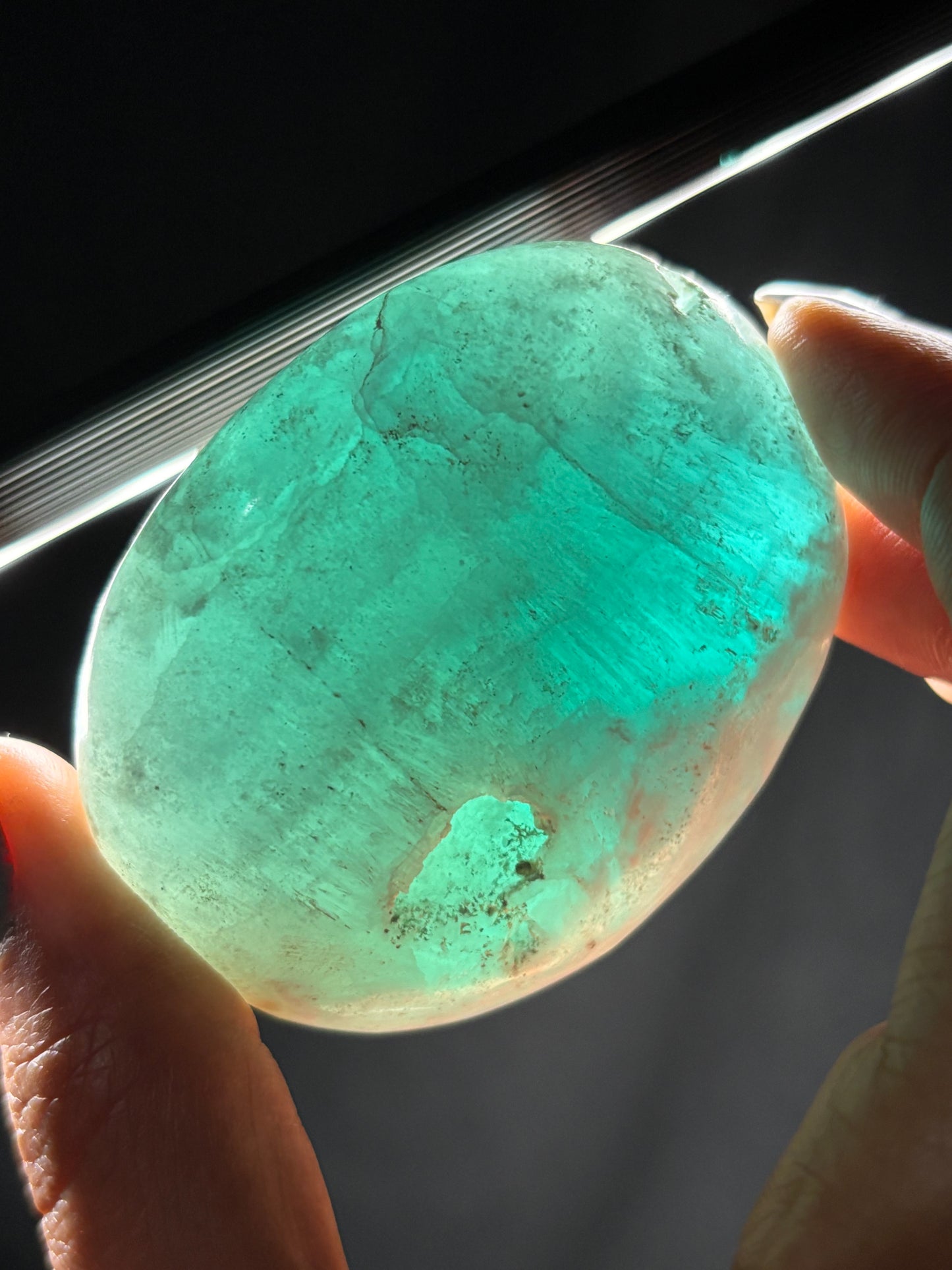 Caribbean Calcite Aragonite Crystal Gemstone Palm Stone - Medium (4)