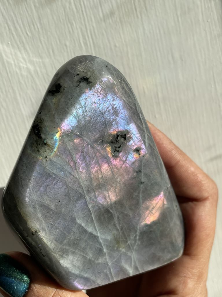 Labradorite Crystal Gemstone Cut Base Freeform (M)