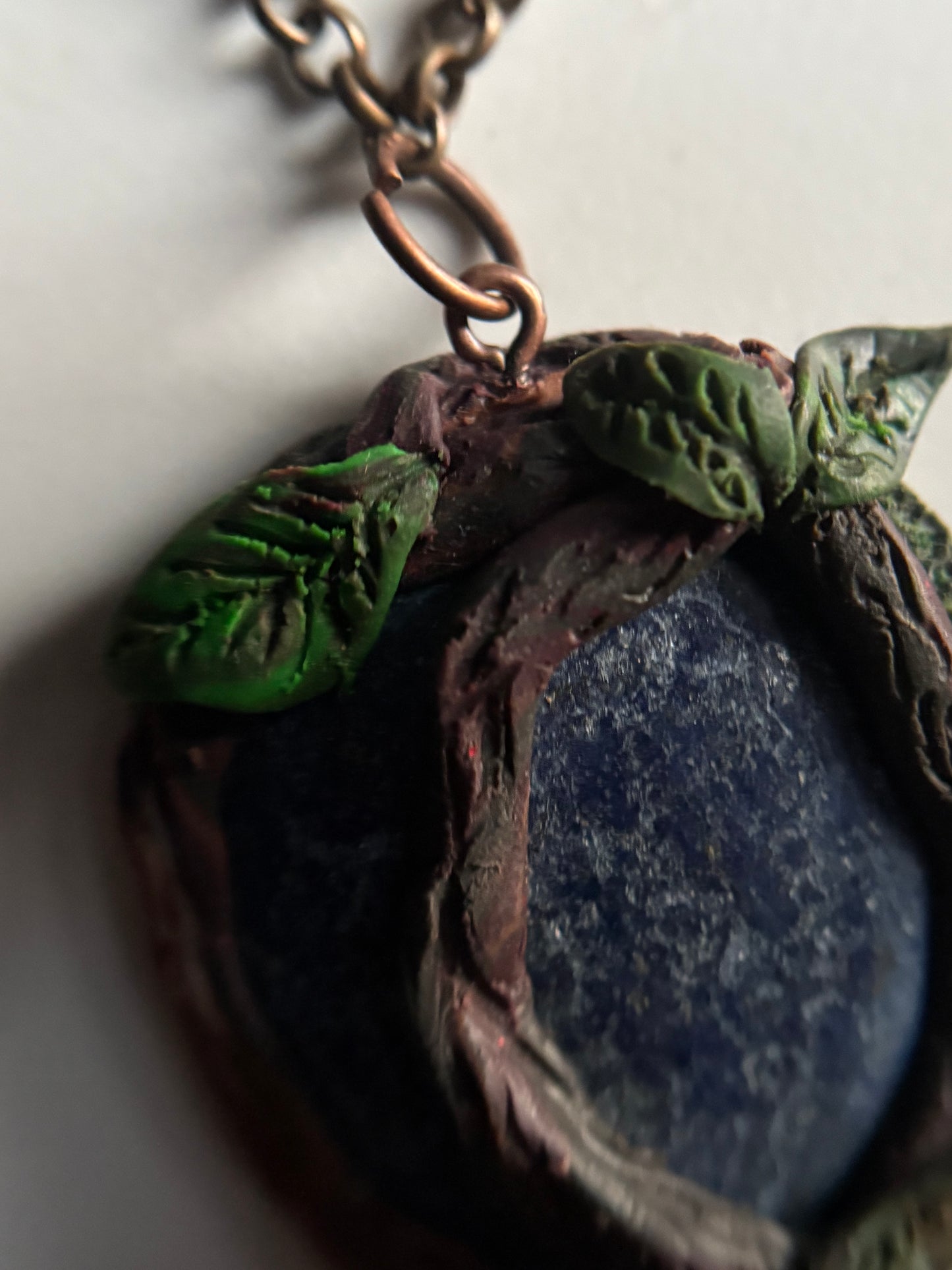 Lapis Lazuli Crystal Gemstone Enchanted Forest Necklace