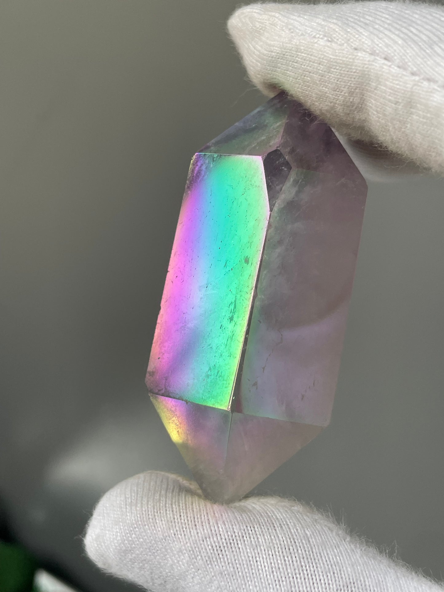 Amethyst Aura Gemstone Crystal Double Terminated Point (1)