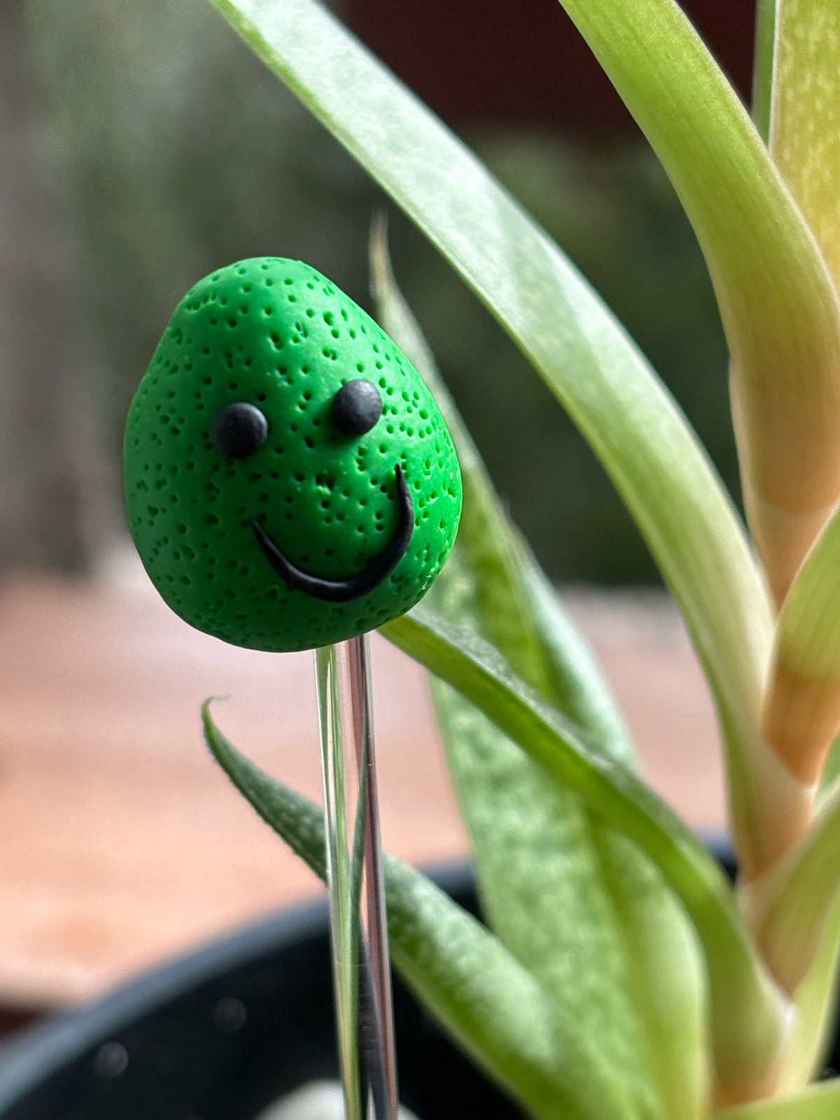 Larry The Lime Clay Art Plant Pot Buddy