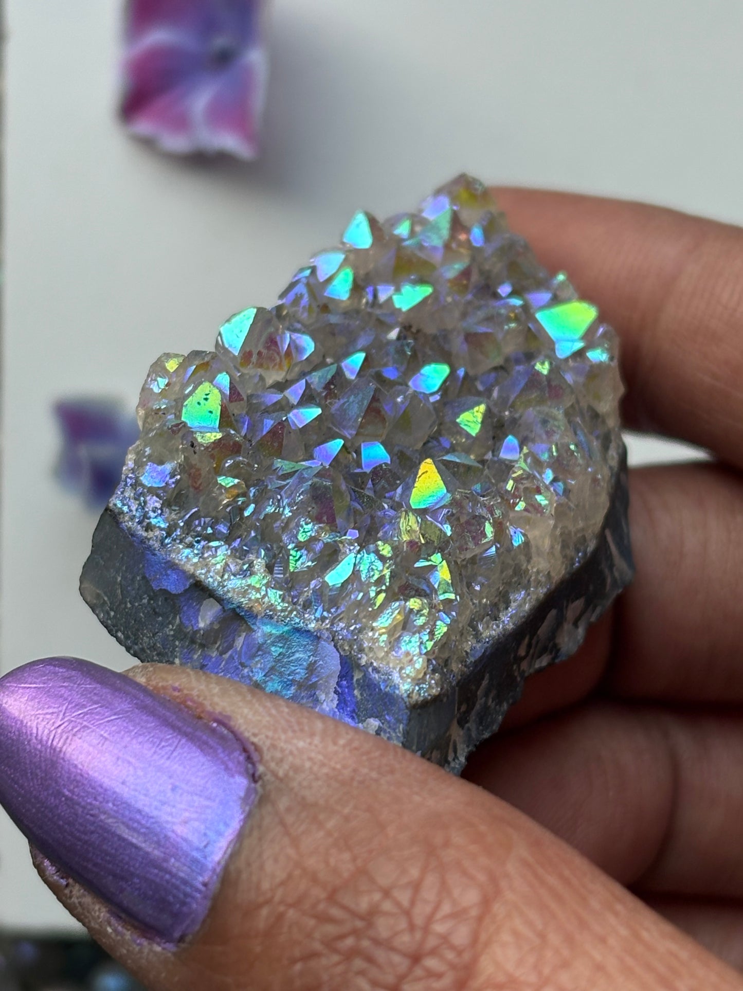 Aura Quartz Crystal Gemstone Cluster Small (3)