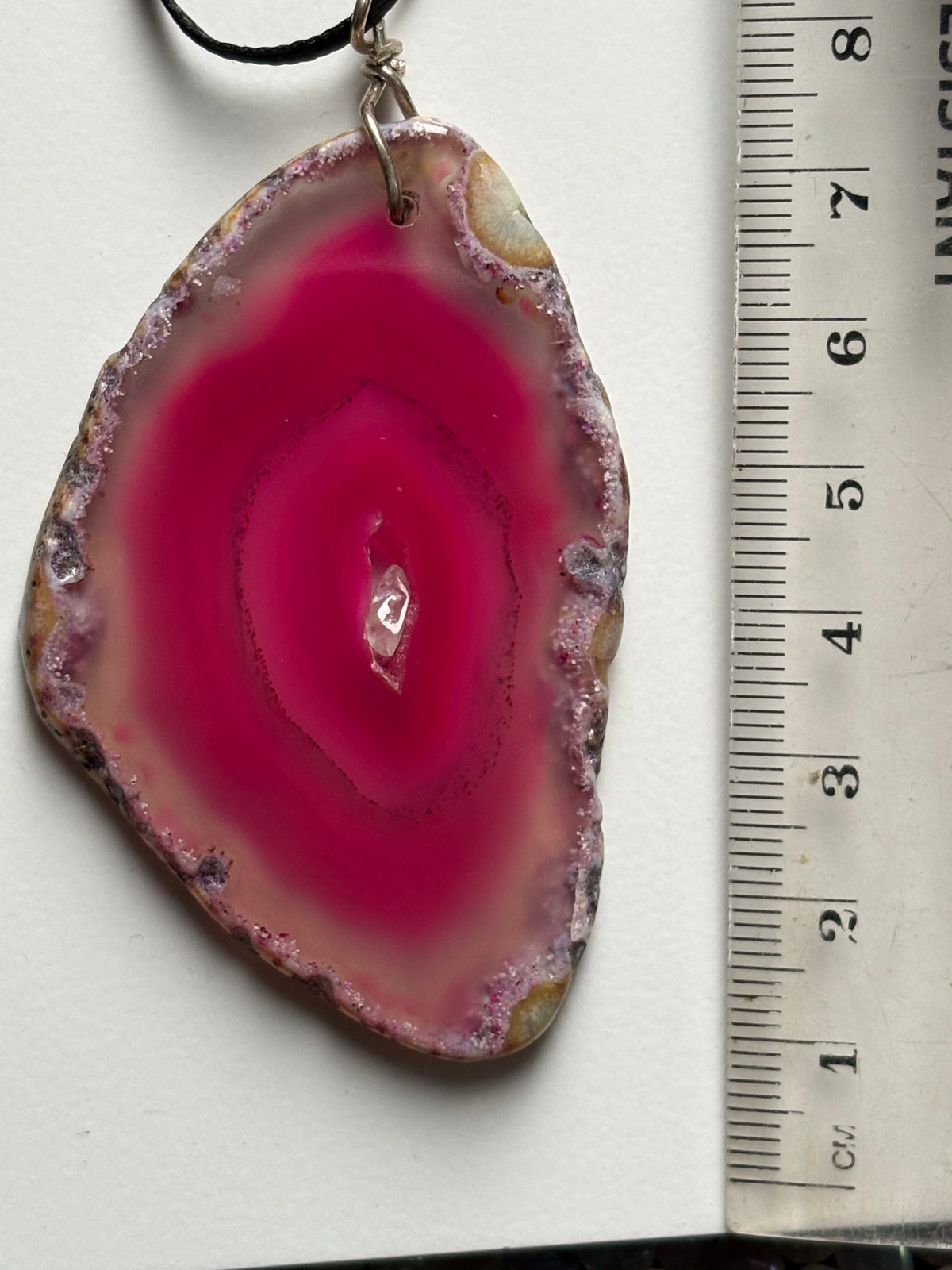 Agate Crystal Gemstone Slice Wall Tree Hanging (1)